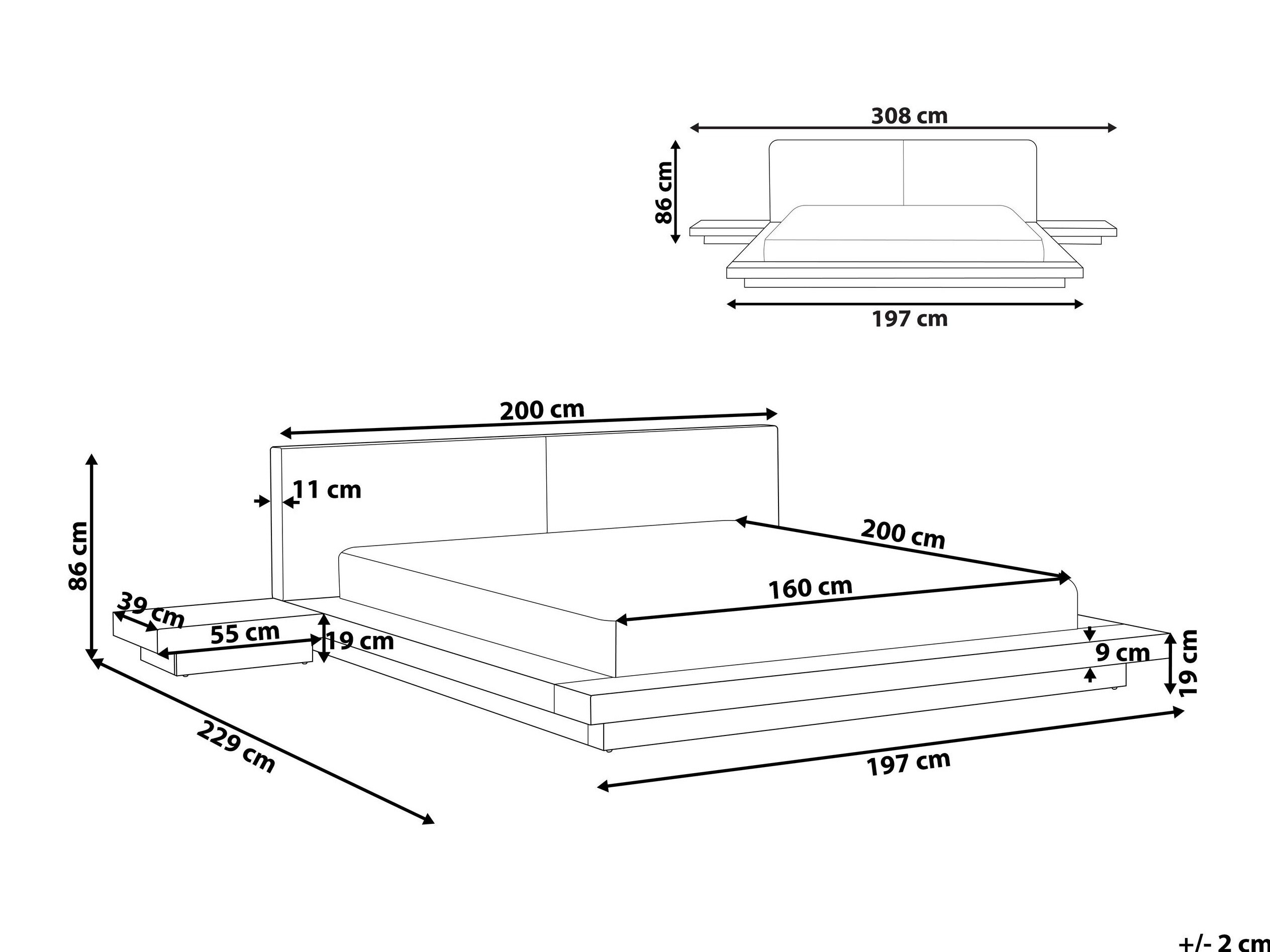Postelja Berwyn 3144 (Rjava)