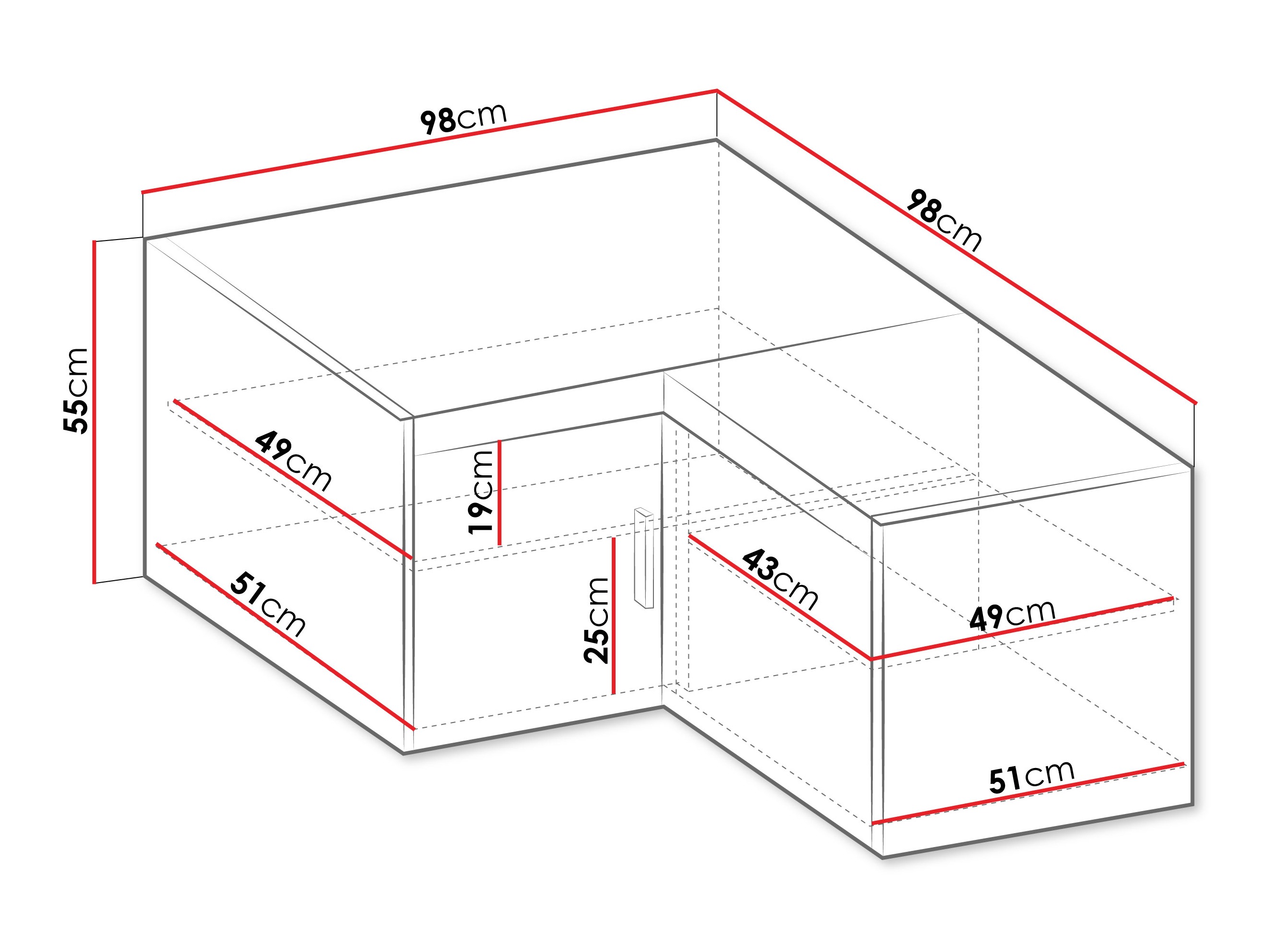Kotna omarica Novduni 118 (Hrast)