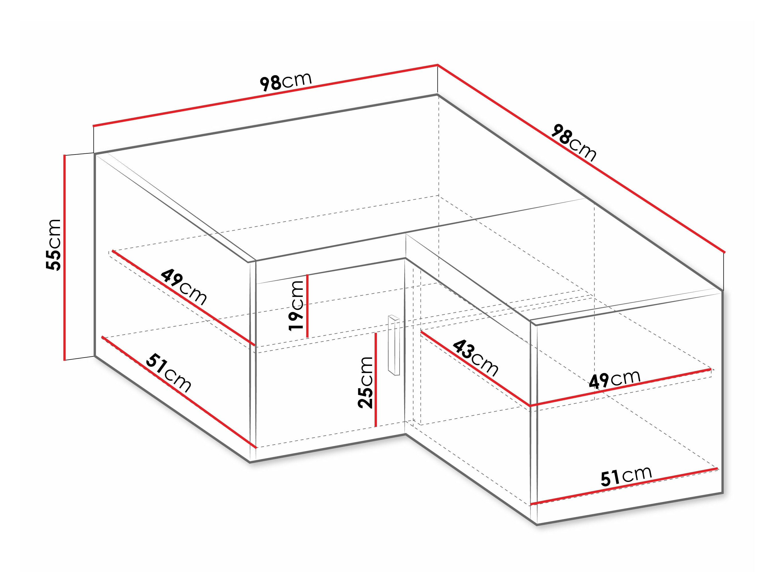 Kotna omarica Novduni 118 (Sonoma hrast)