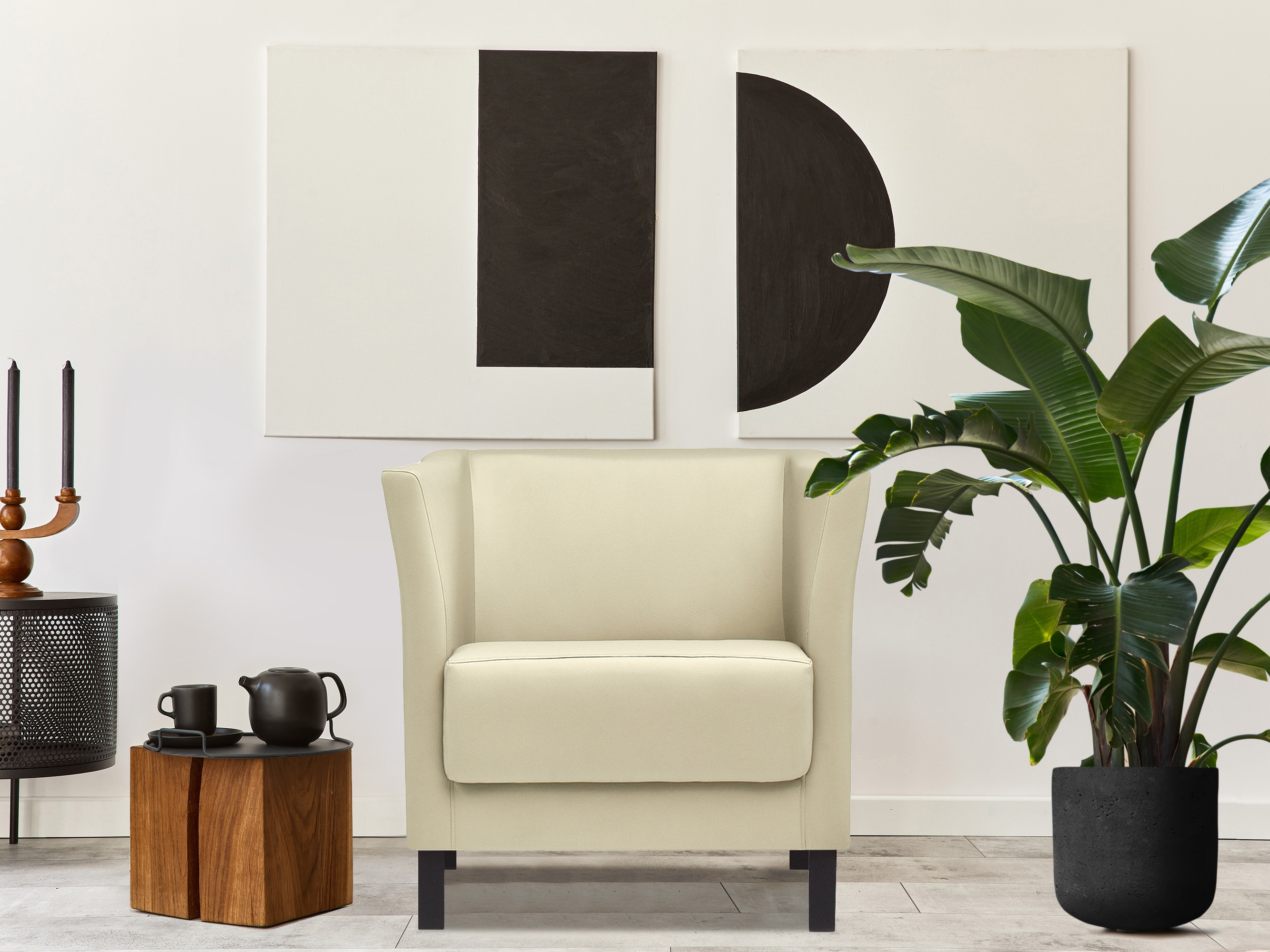 Fotelj Dalrevu 100 (Krema)