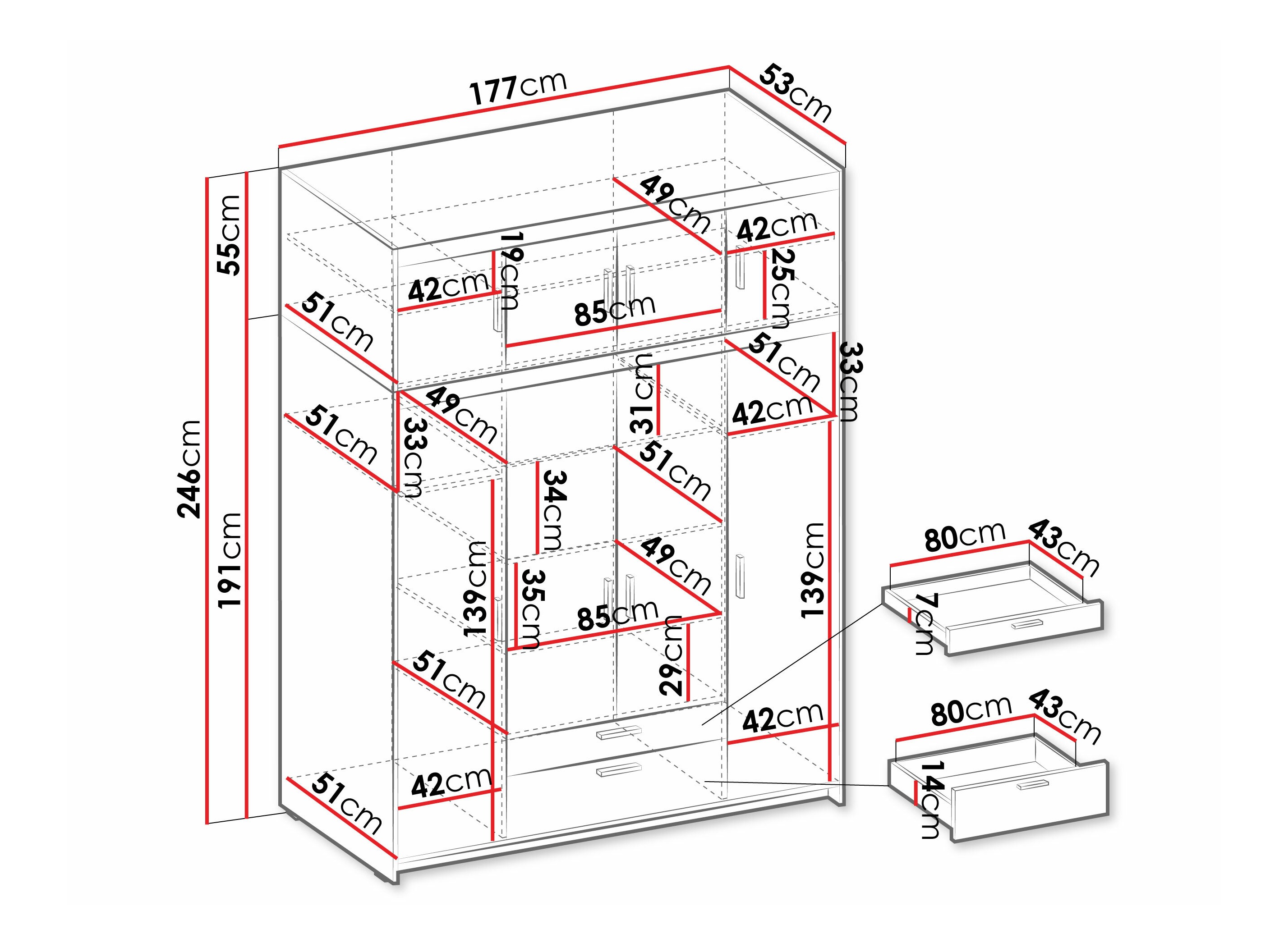 Garderobna omara Novduni 106 (Bela)