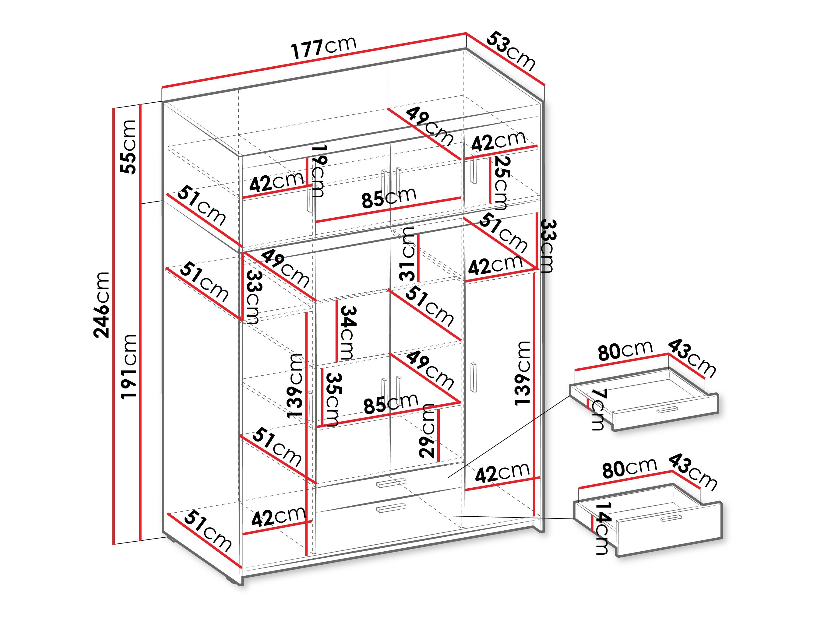 Garderobna omara Novduni 106 (Hrast)