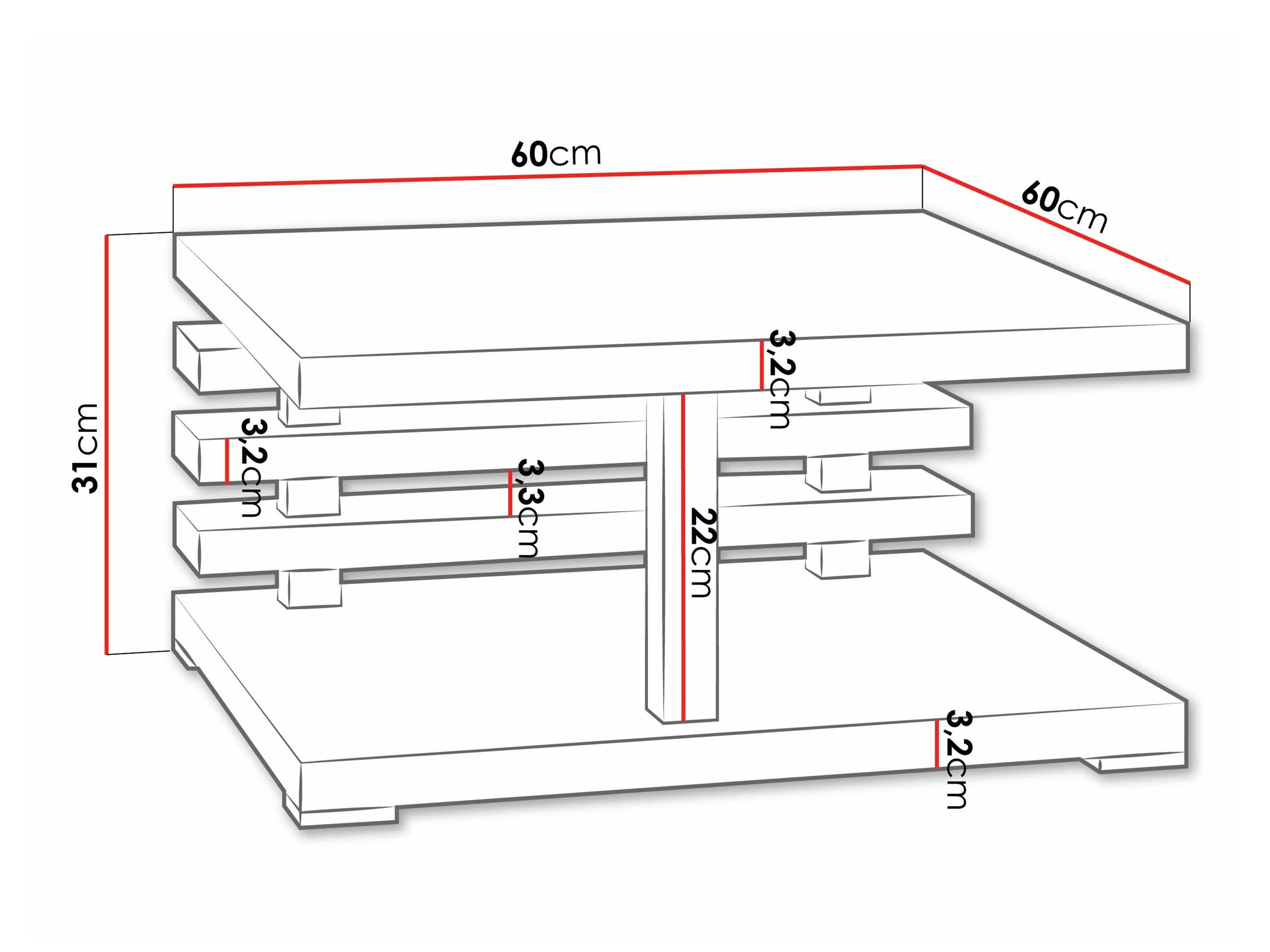 Klubska mizica Consortum (Mat bela)