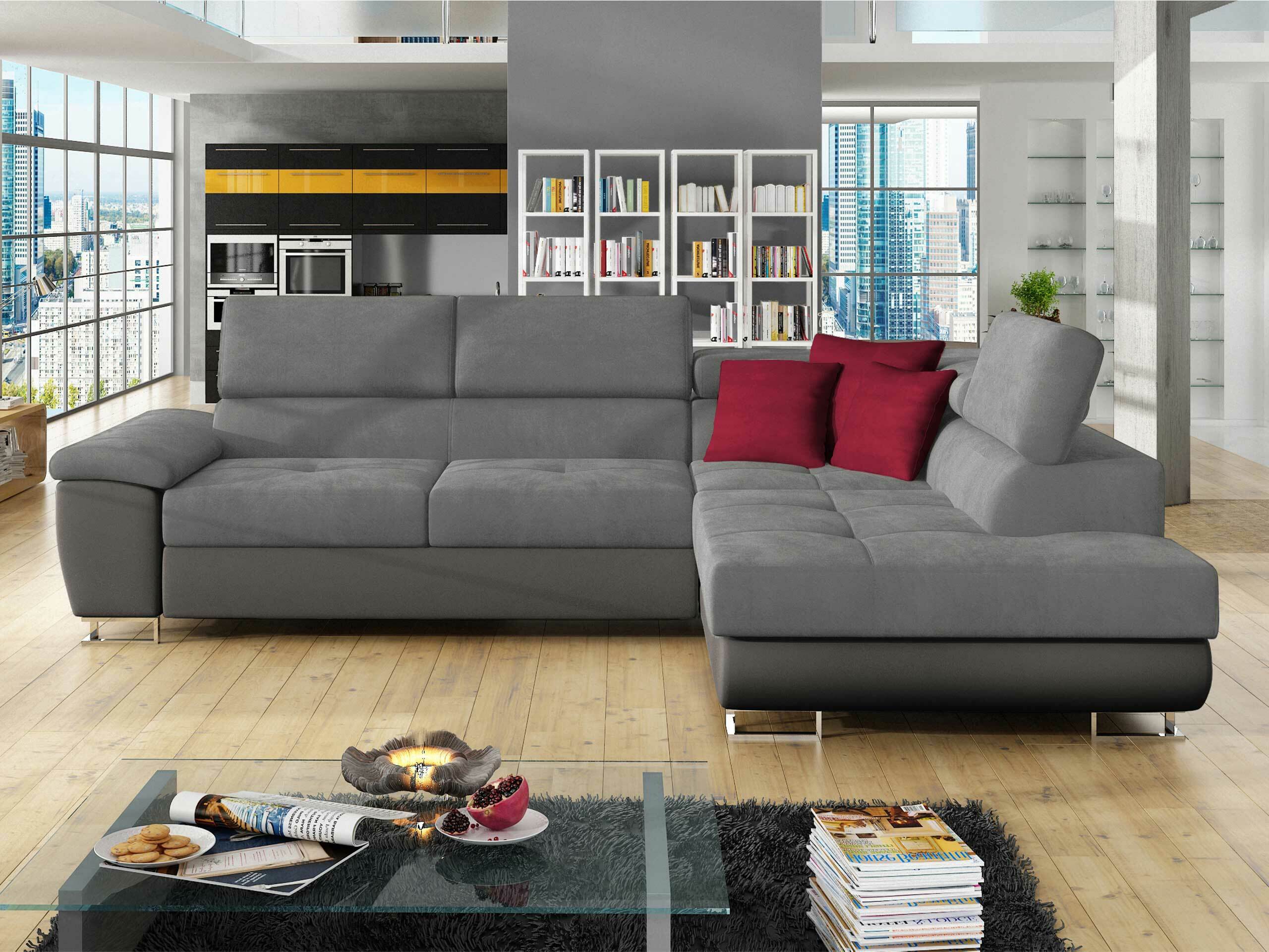 Kotna garnitura Comfivo Ruta II (Soft 029 + Uttario Velvet 2971 + Kronos 02)