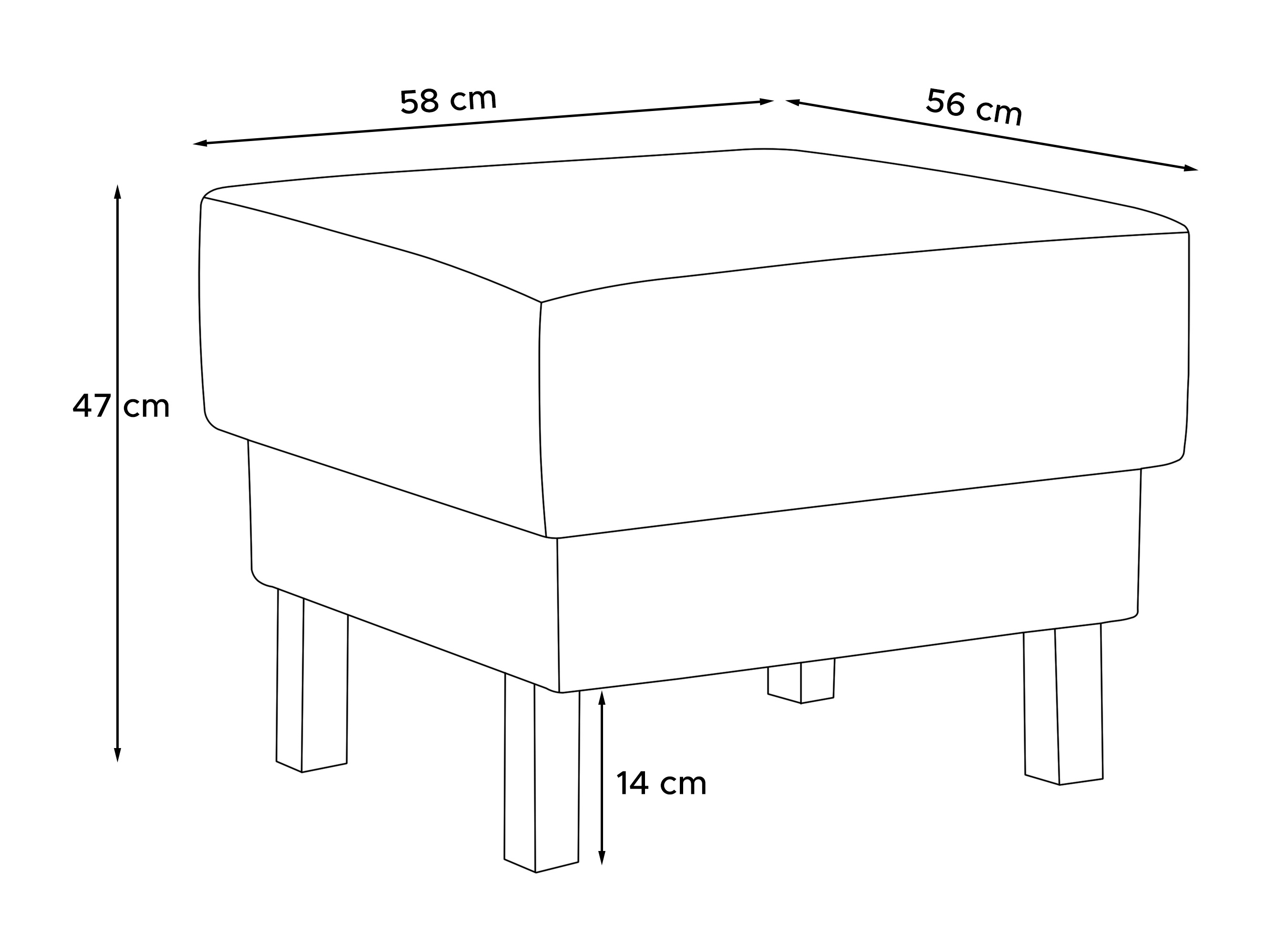 Tabure Dalrevu 101 (Črna)