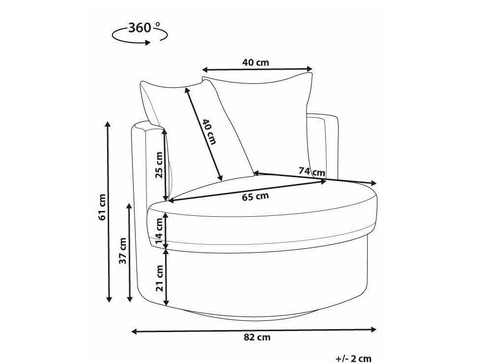 Fotelj Berwyn 1420 (Svetlo bež)