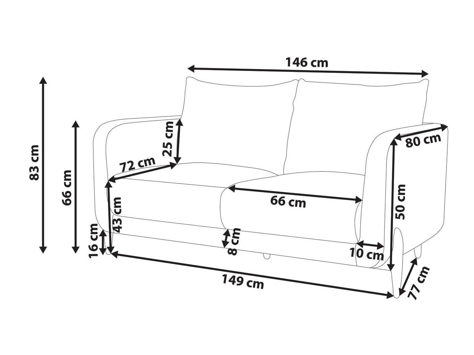 Kavč Berwyn 3119 (Temno rjava)