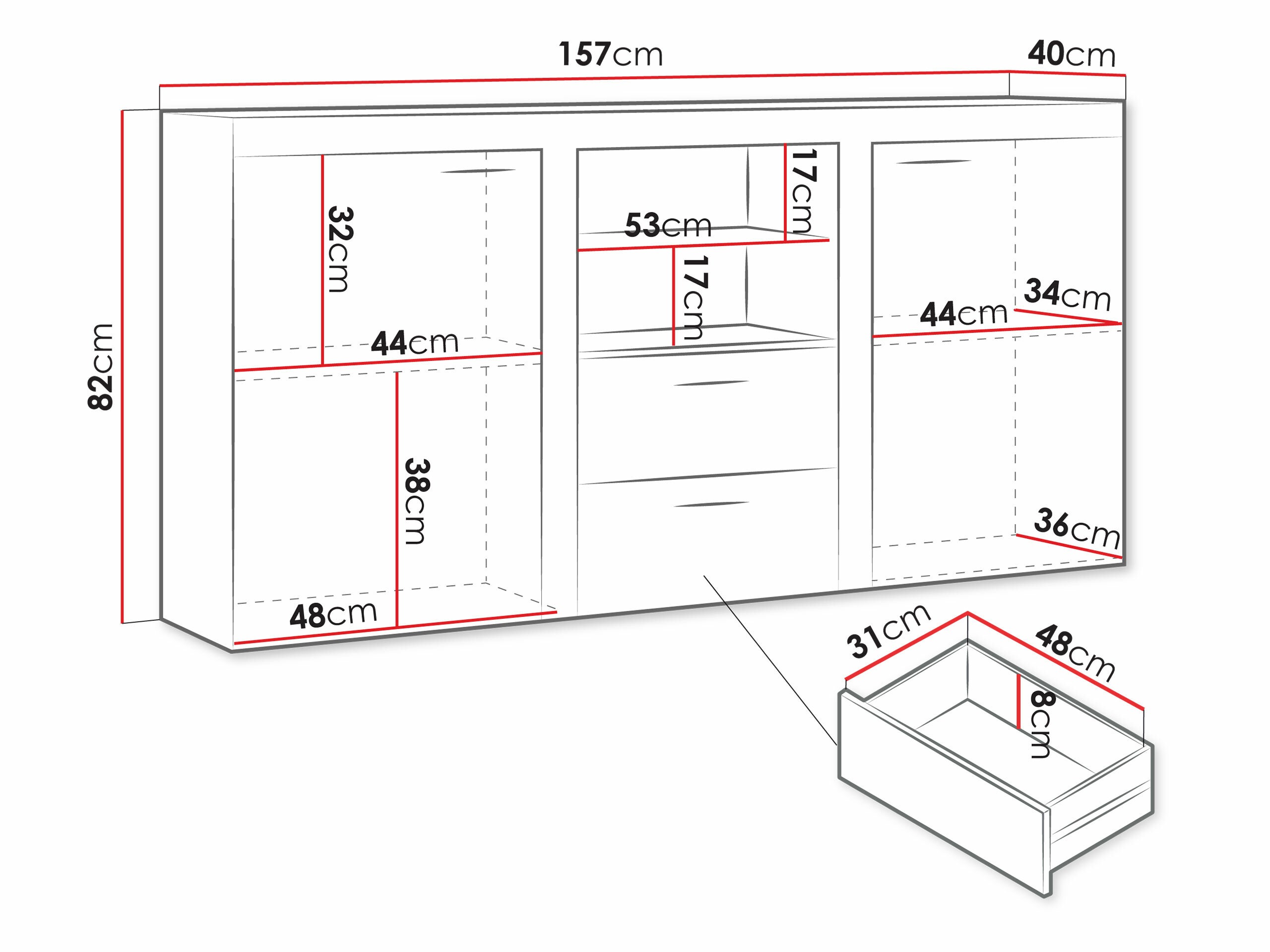 Komoda Tucson 104 (Sonoma hrast)