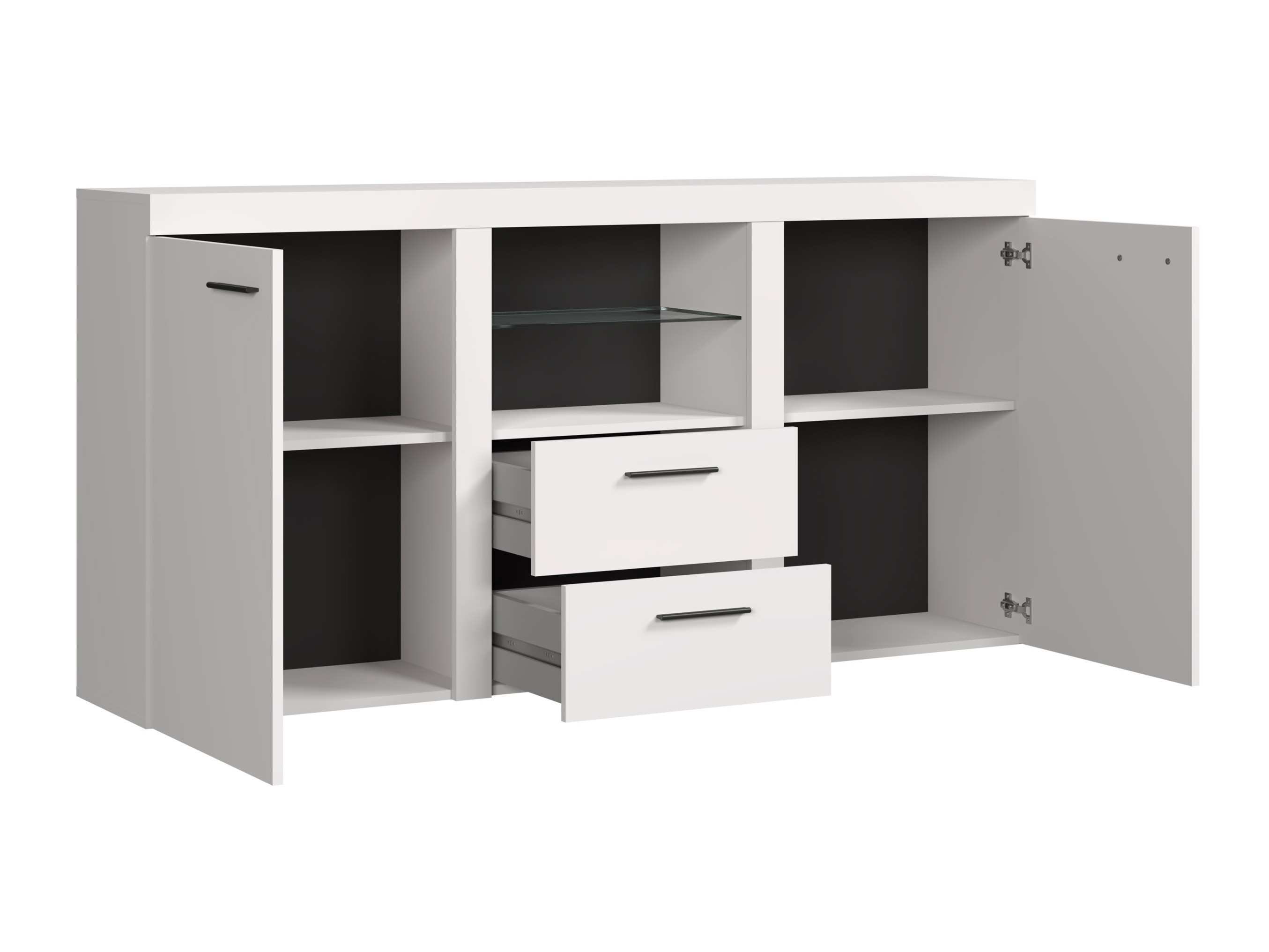 Komoda Univio (Bela + Beton)