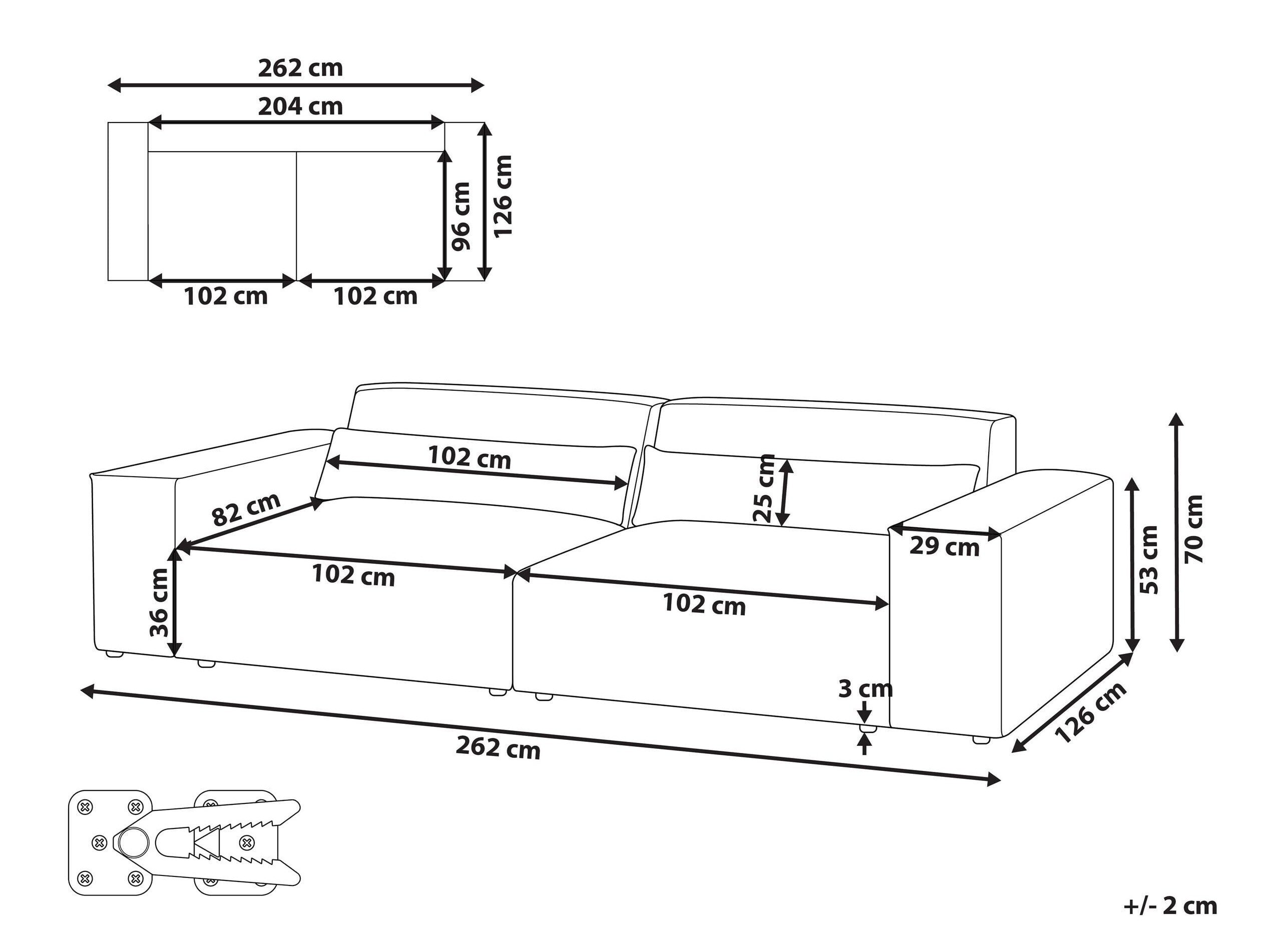 Modularni kavč Tivsora 103 (Svetlo bež)