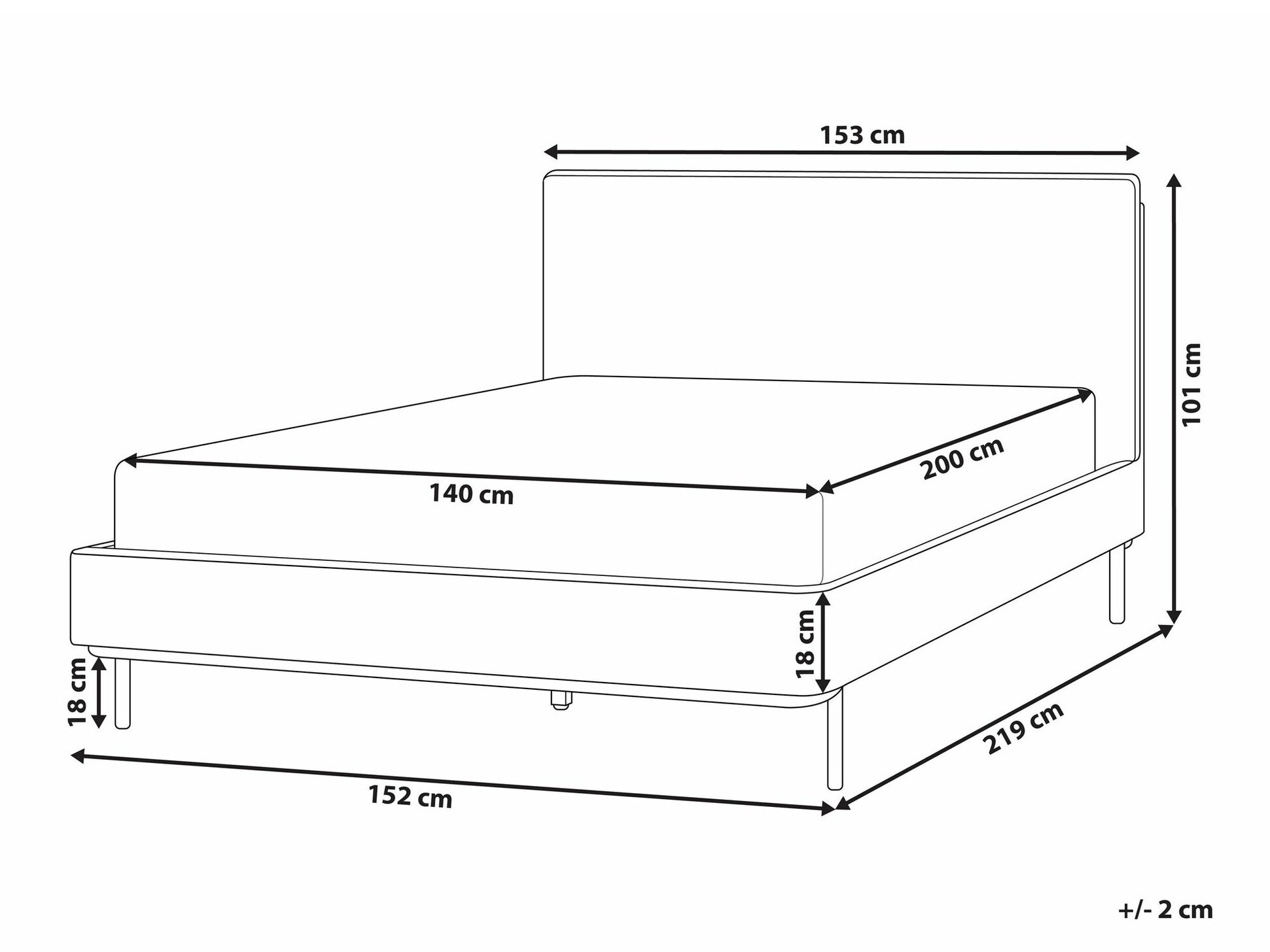 Postelja Berwyn 2377 (Bela)