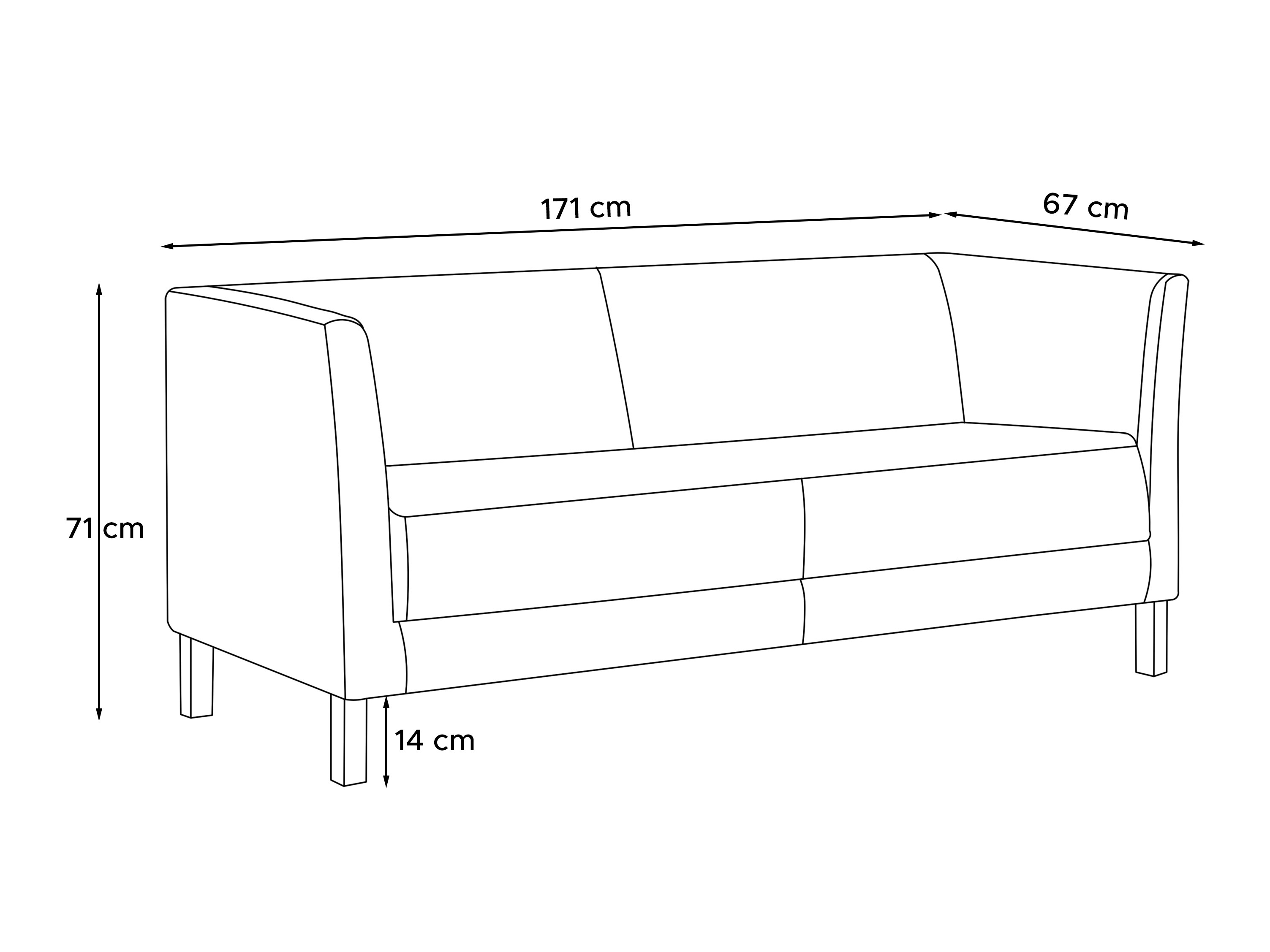 Kavč Dalrevu 102 (Temno rjava)