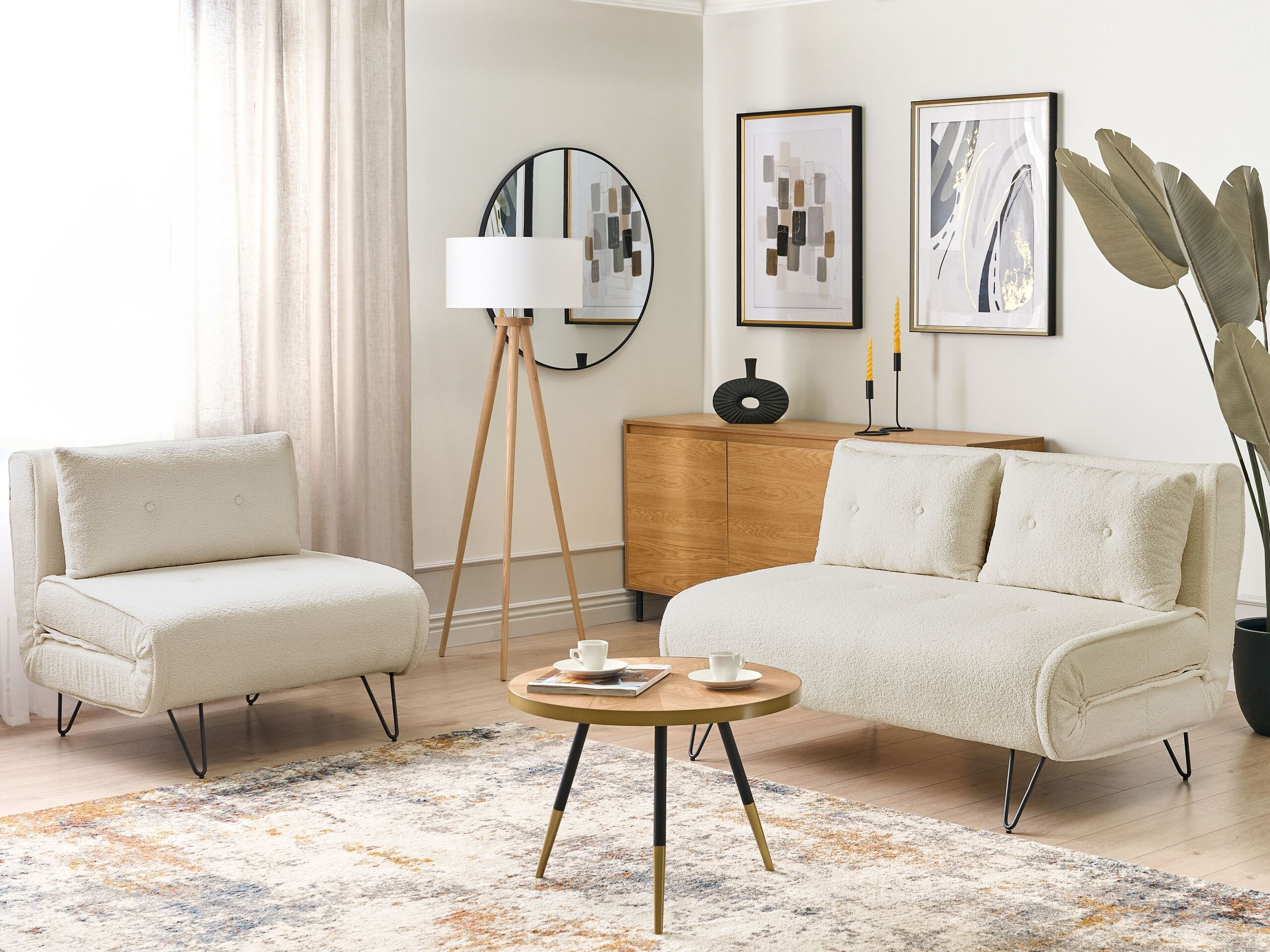 Komplet oblazinjenega pohištva Berwyn 3165 (Bela)