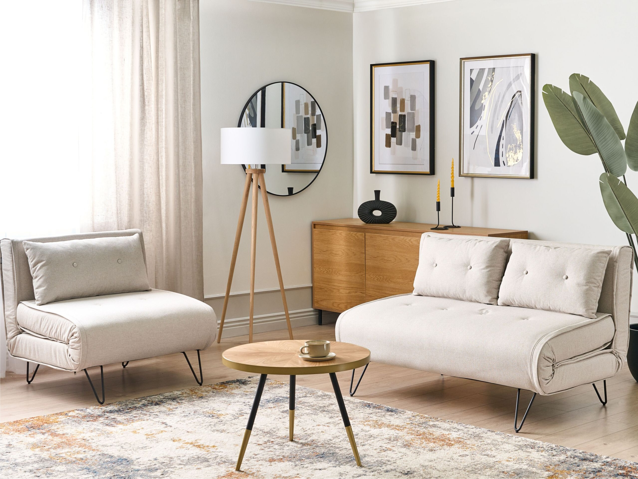 Komplet oblazinjenega pohištva Berwyn 3165 (Svetlo bež)