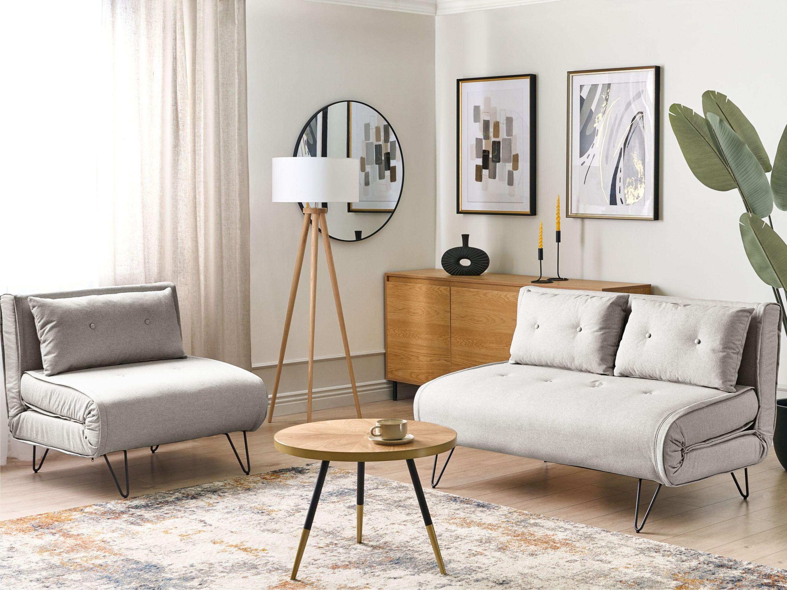 Komplet oblazinjenega pohištva Berwyn 3165 (Svetlo siva)