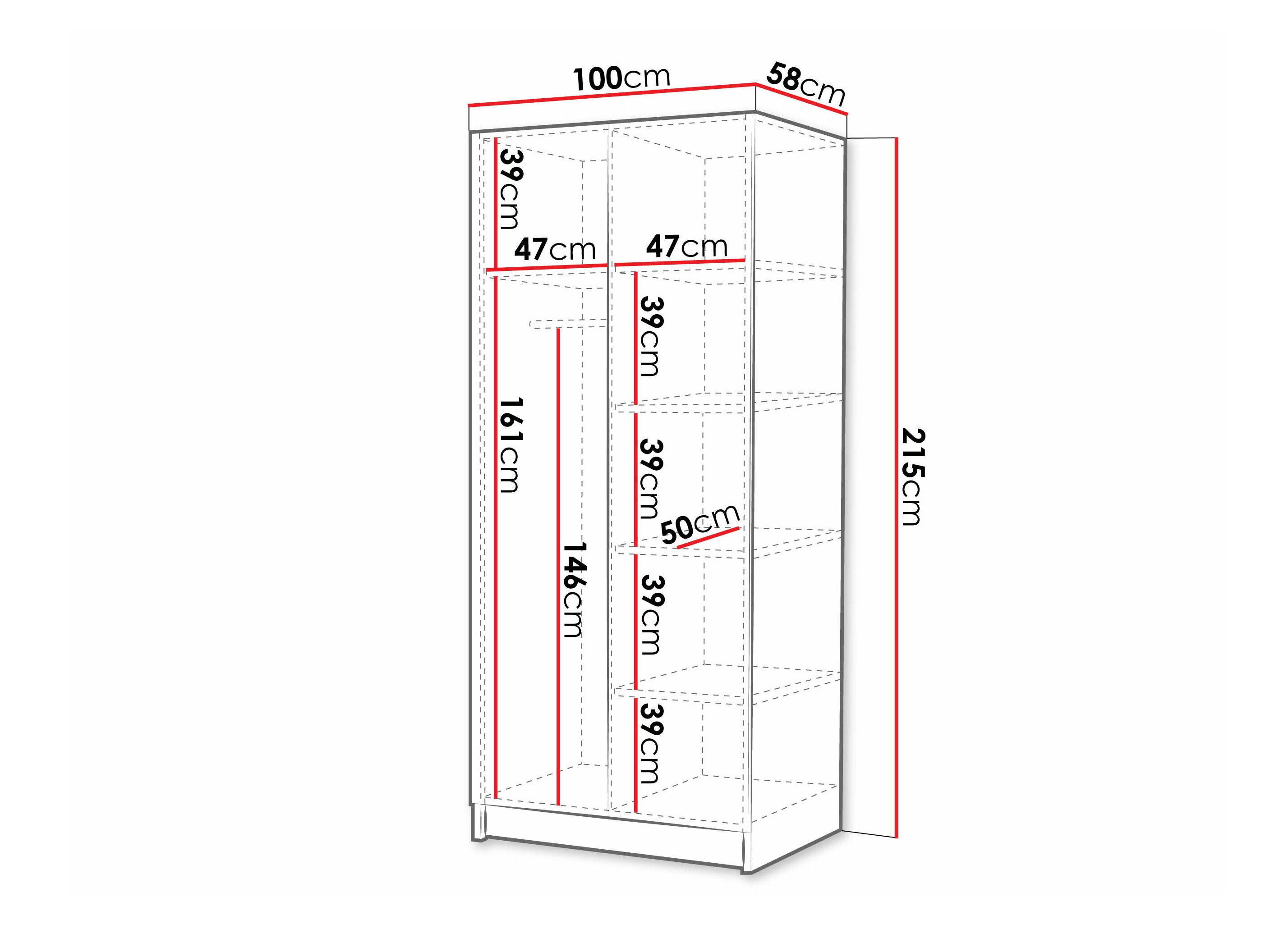 Garderobna omara Closico 195 (Kašmir + Zlata)