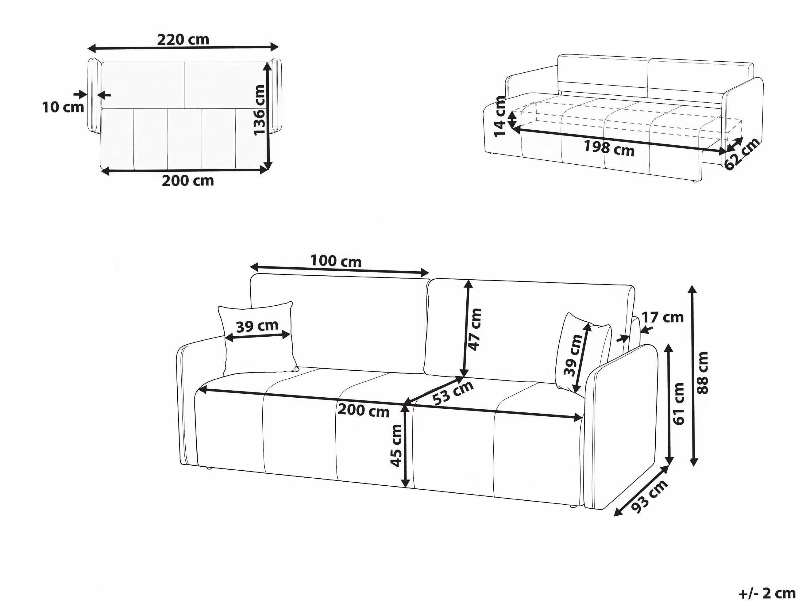 Raztegljiv kavč Berwyn 3171 (Taupe)