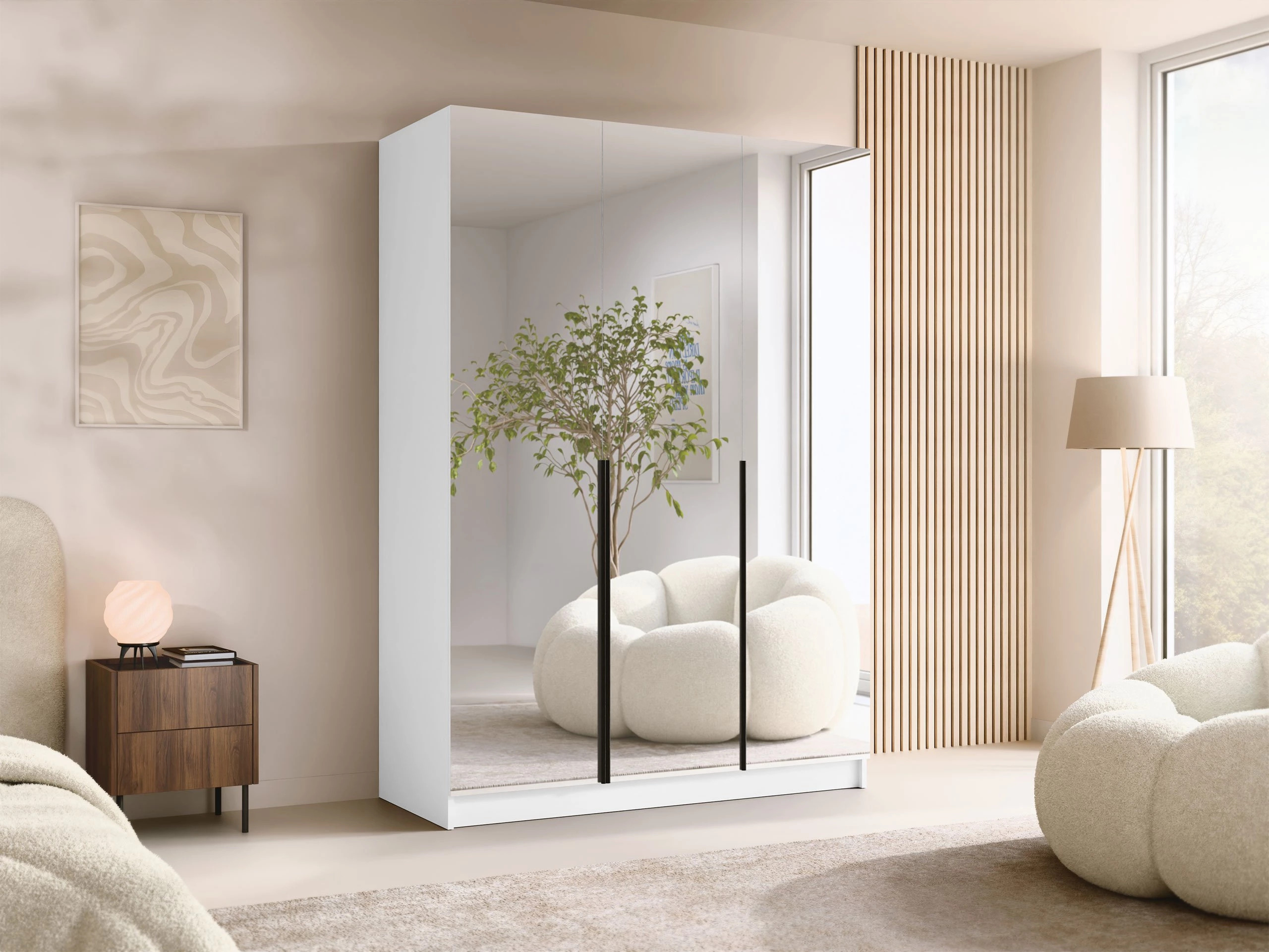 Garderobna omara Closico 196 (Bela + Črna)