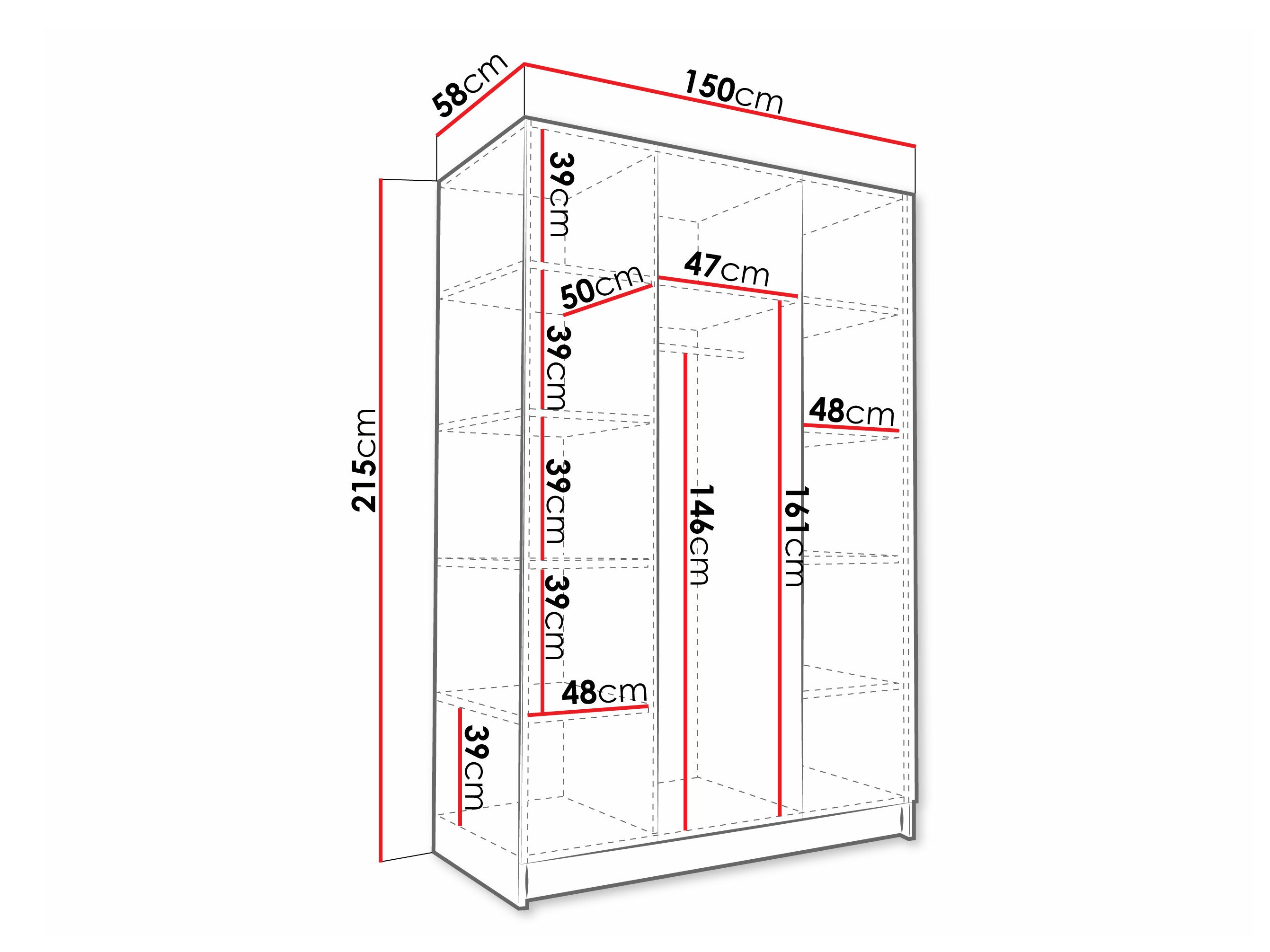Garderobna omara Closico 197 (Kašmir + Zlata)