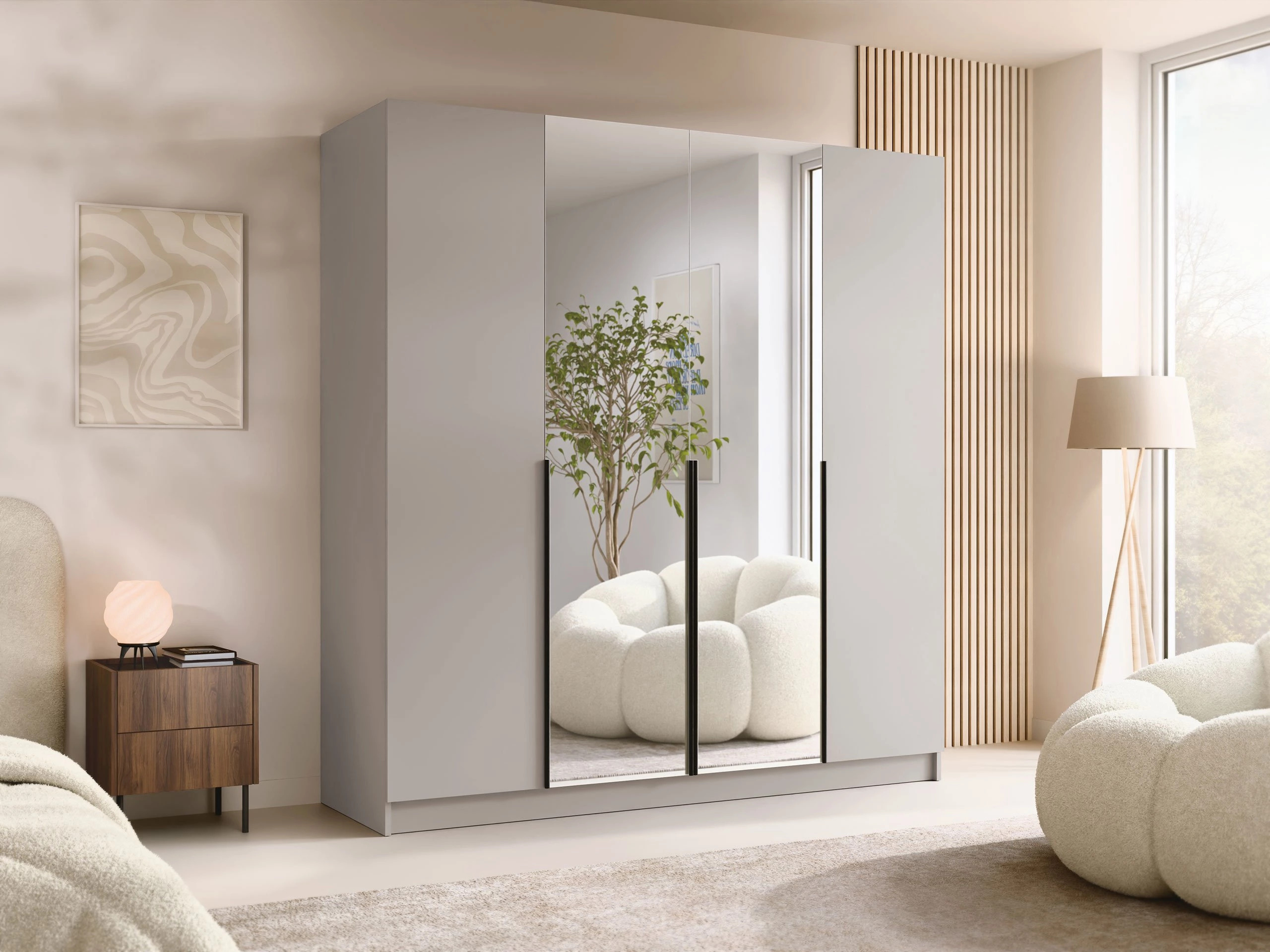 Garderobna omara Closico Navor II (Kašmir + Črna)