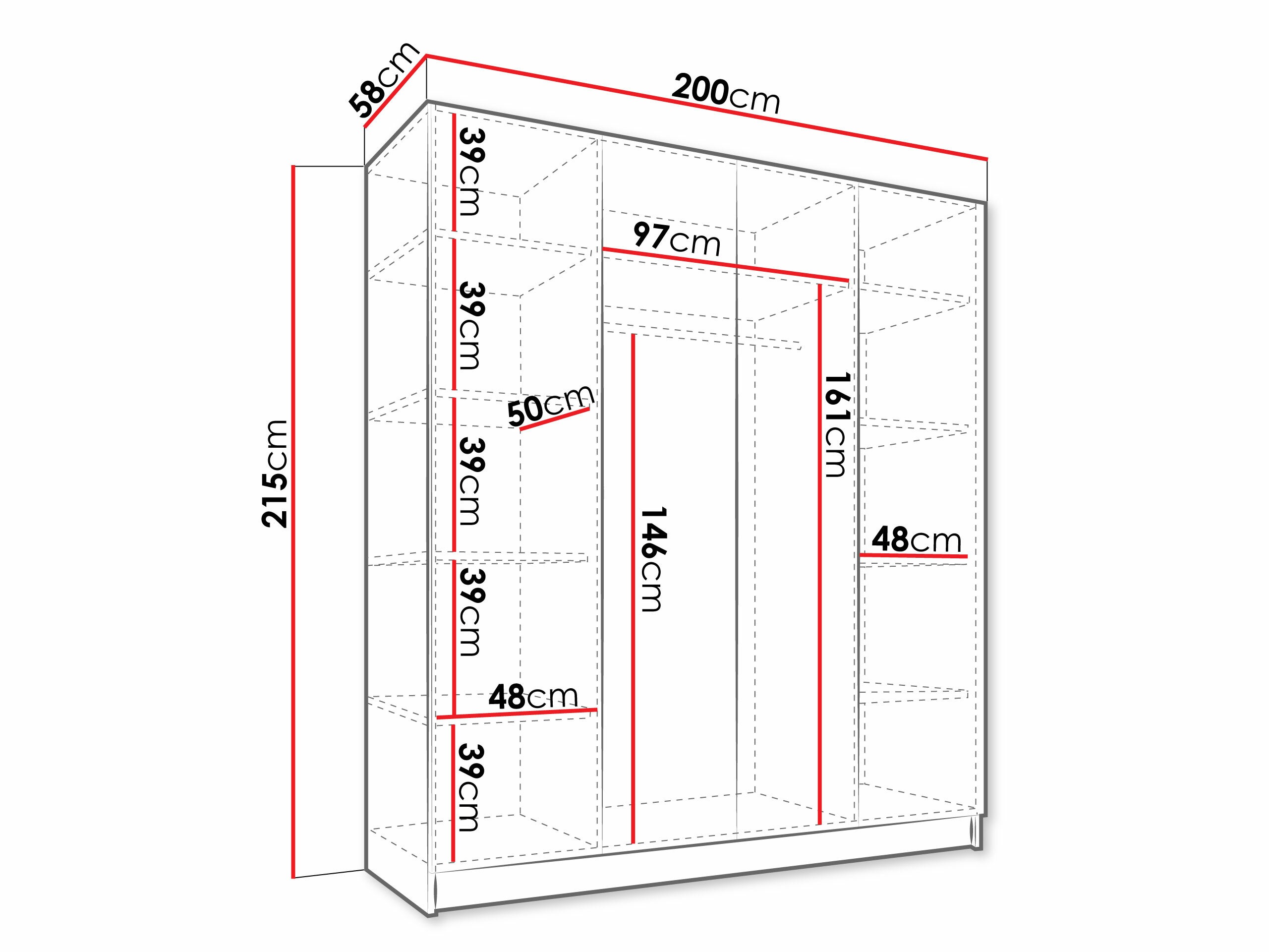 Garderobna omara Closico Navor III (Kašmir + Zlata)