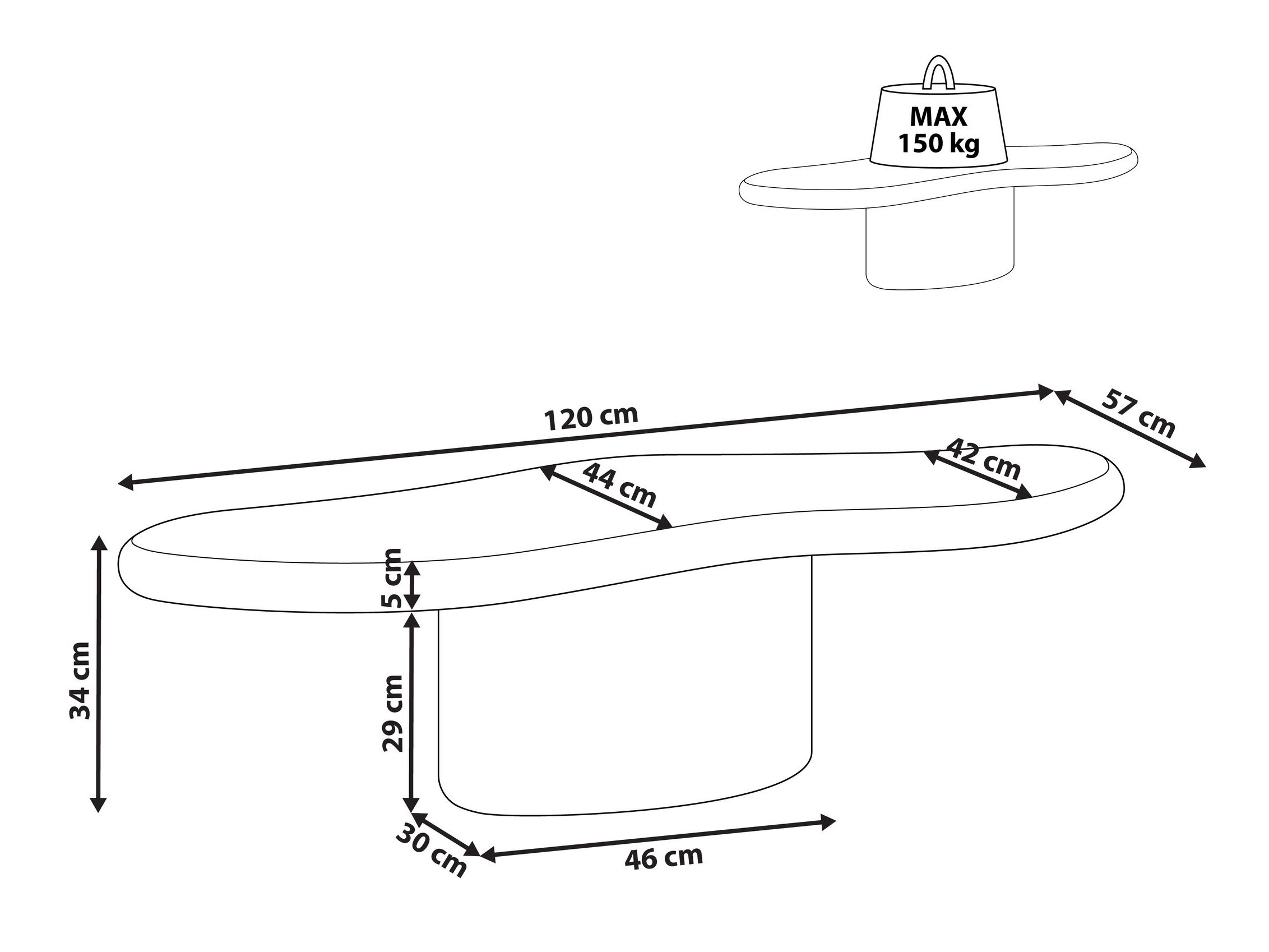 Klubska mizica Berwyn 3172