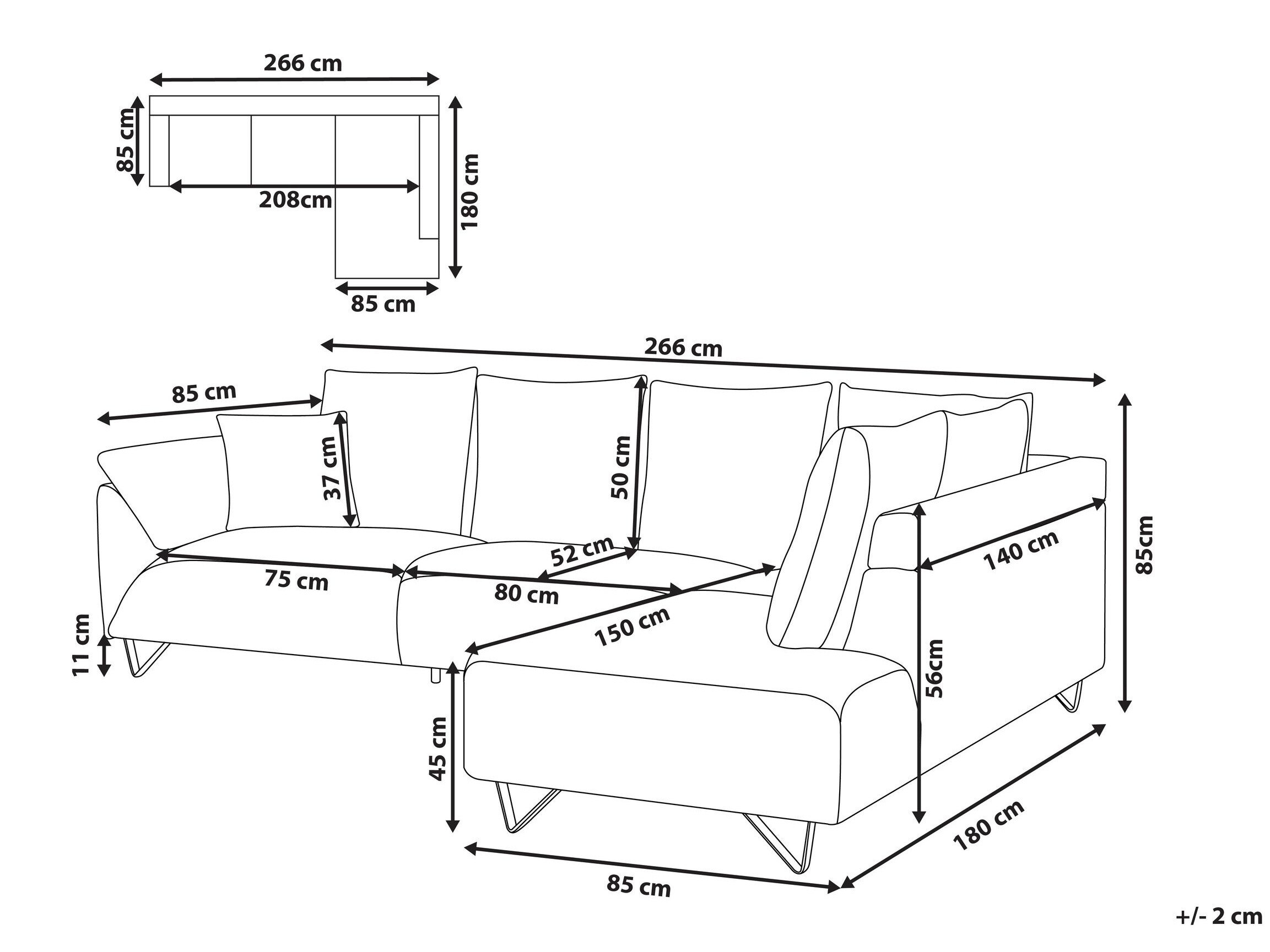 Kotna garnitura Berwyn 1320 (Temno modra)