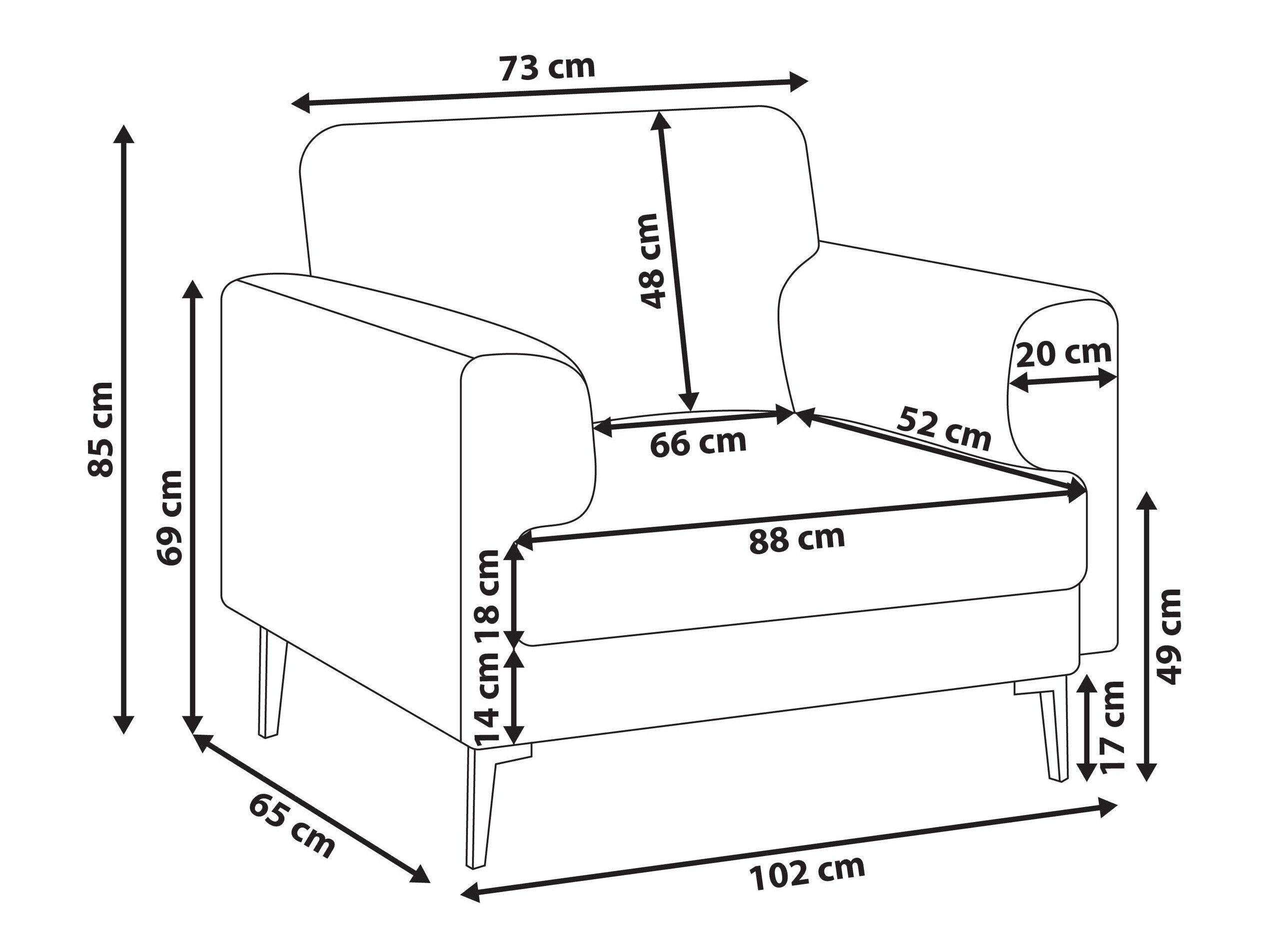 Fotelj Catcavu 103 (Rjava)