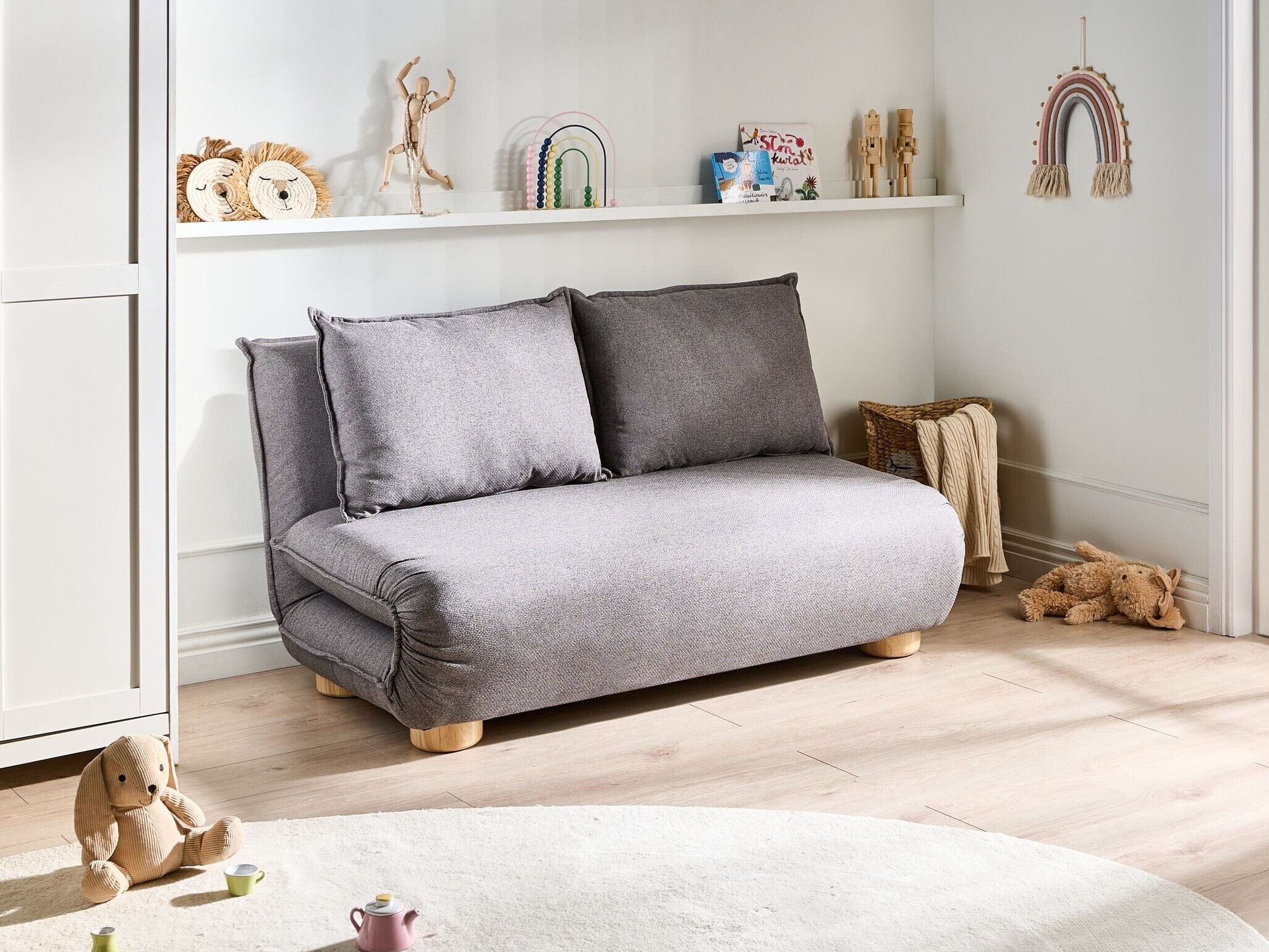 Raztegljiv kavč Berwyn 3167 (Temno siva)