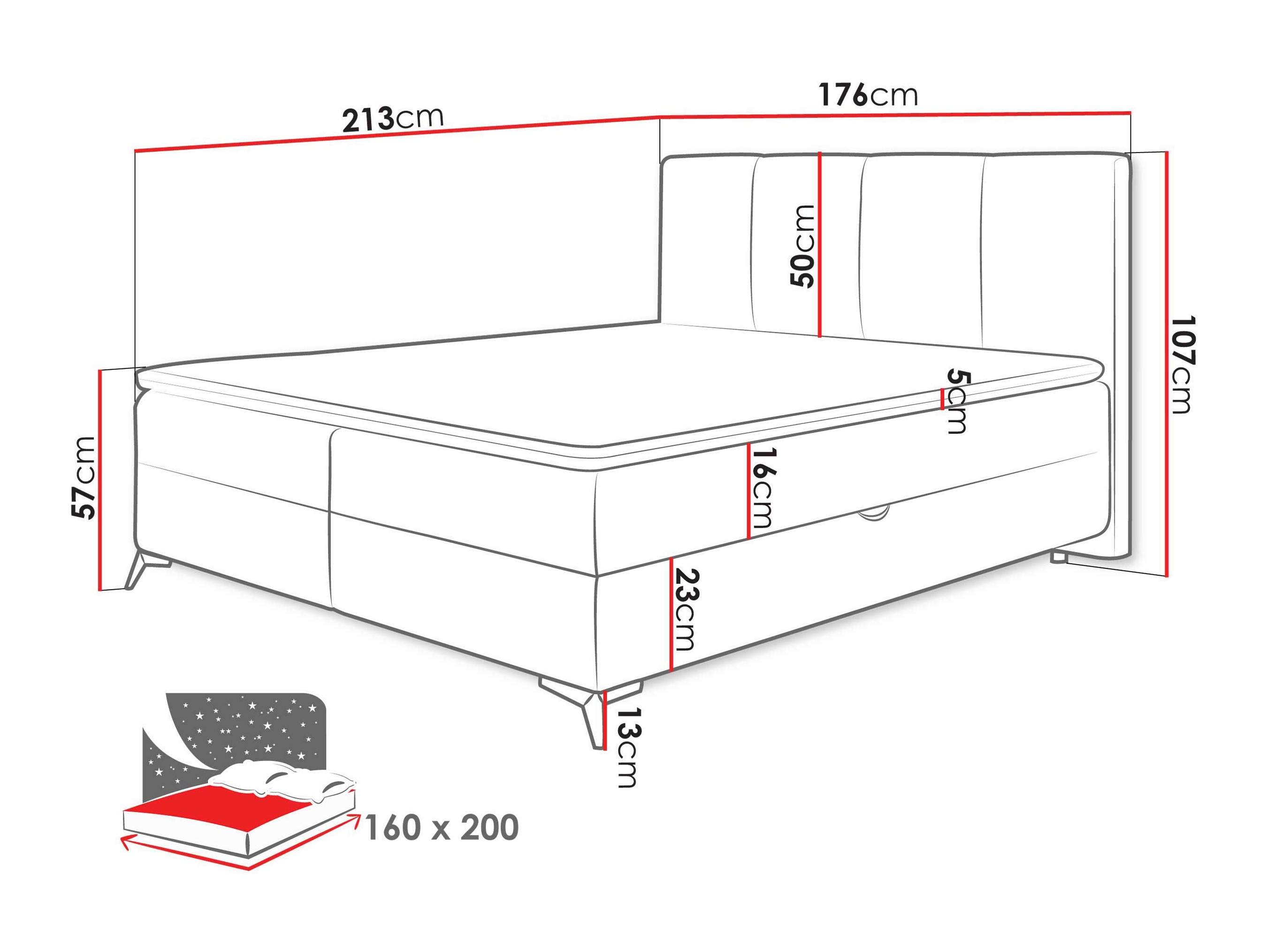Boxspring postelja Portage 110 (Vibe 06)