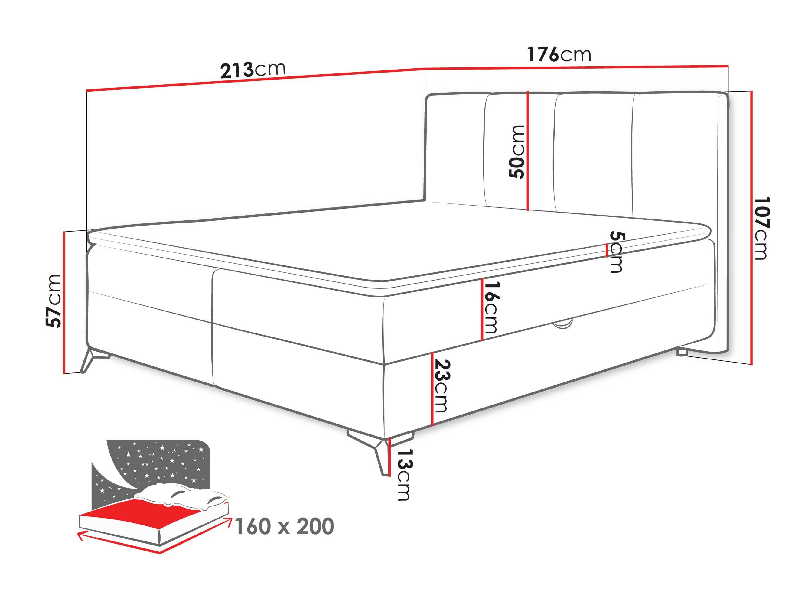 Boxspring postelja Viter (Vibe 95)