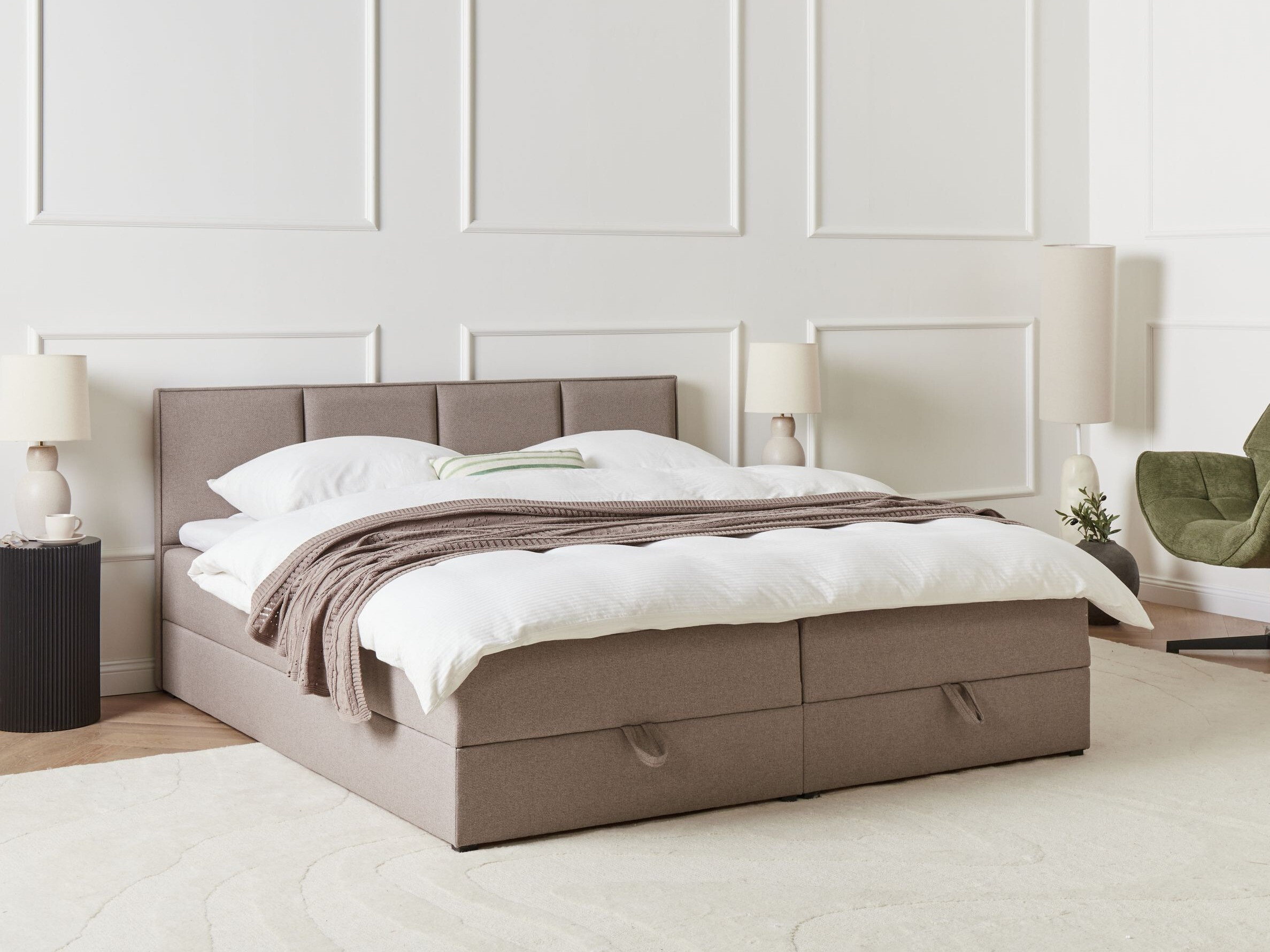 Boxspring postelja Berwyn 3191 (Taupe)