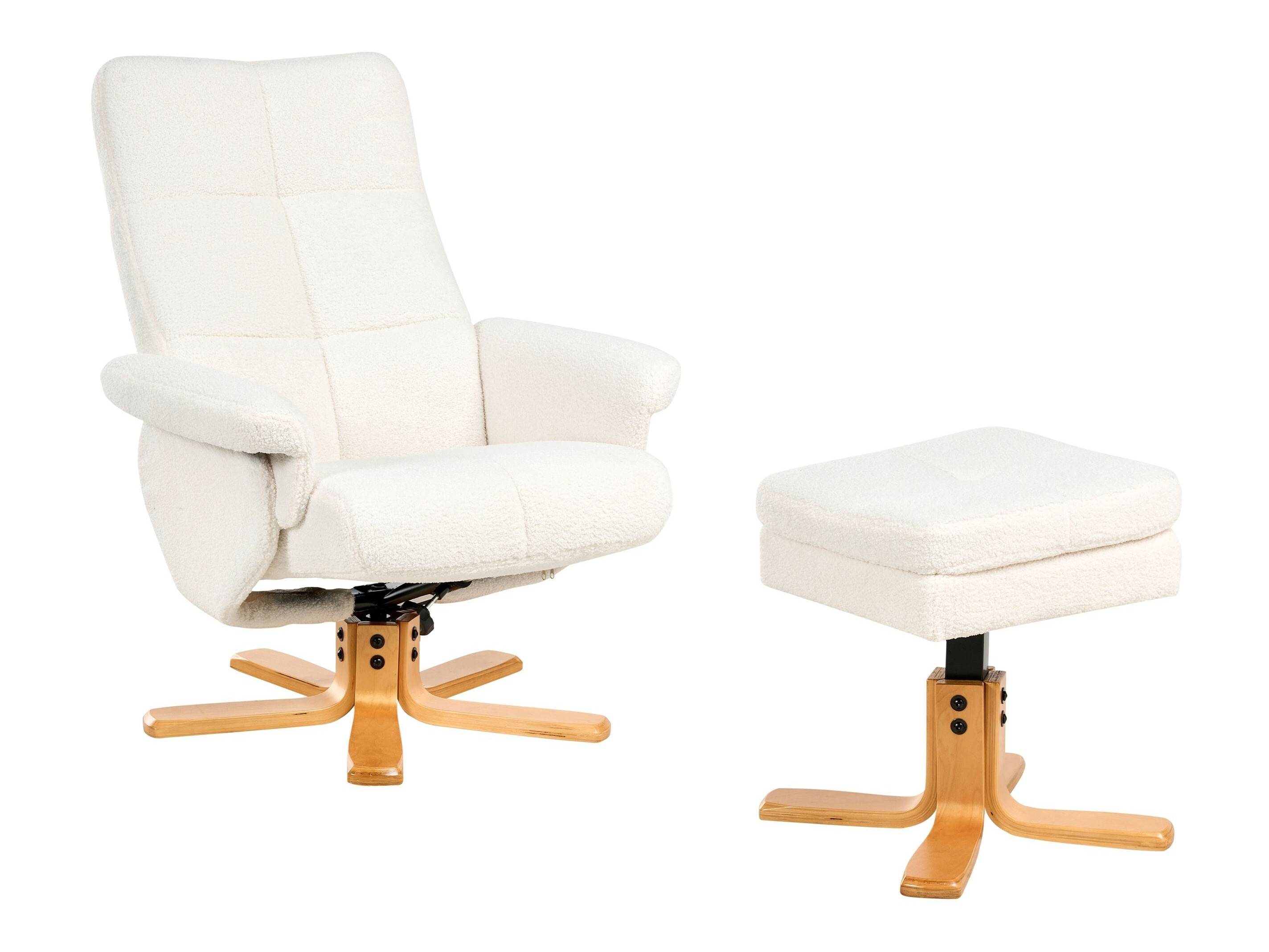 Fotelj s počivalnikom Berwyn 3195 (Bela)