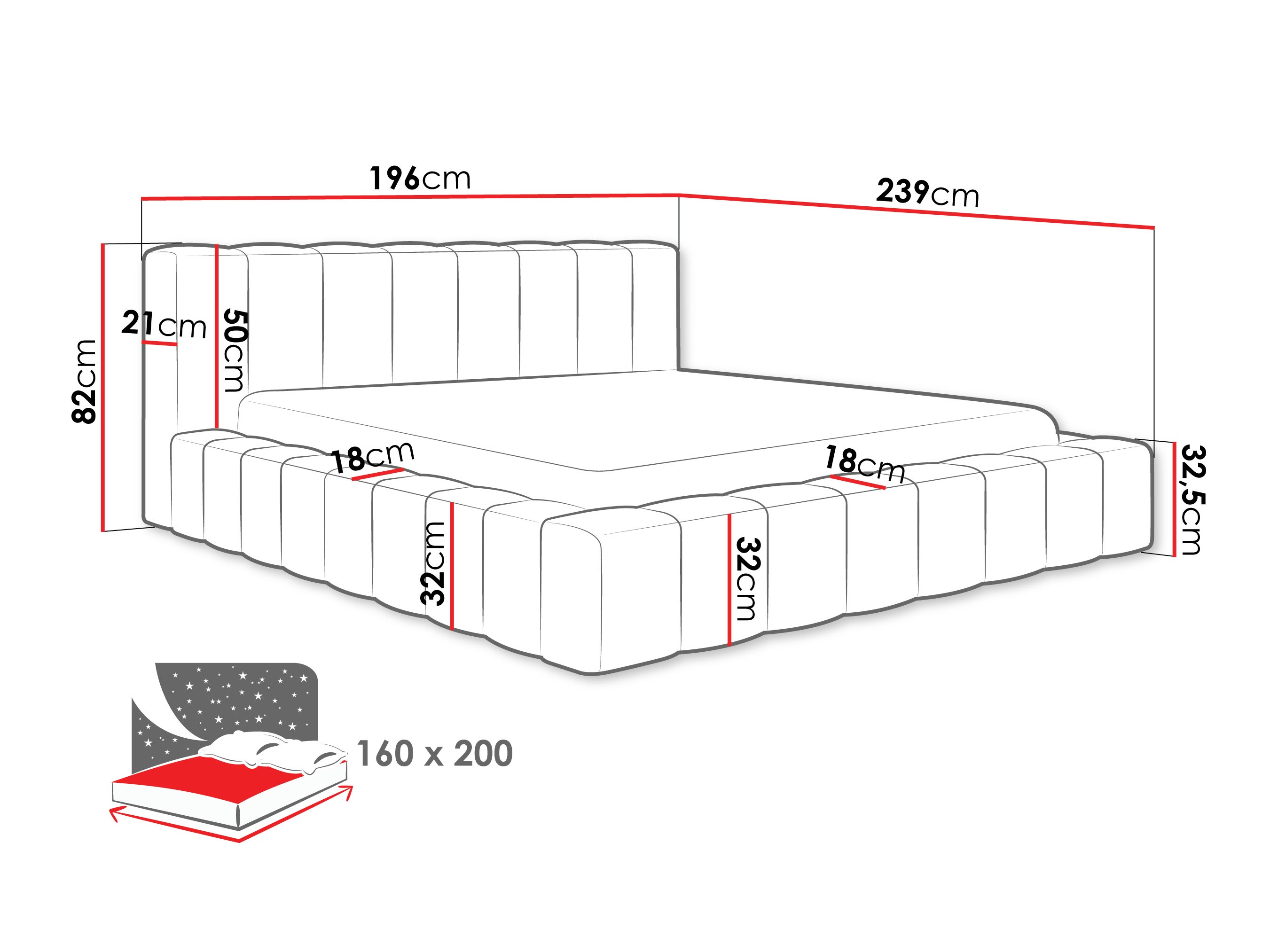 Postelja Hesperia 125 (Kronos 38)