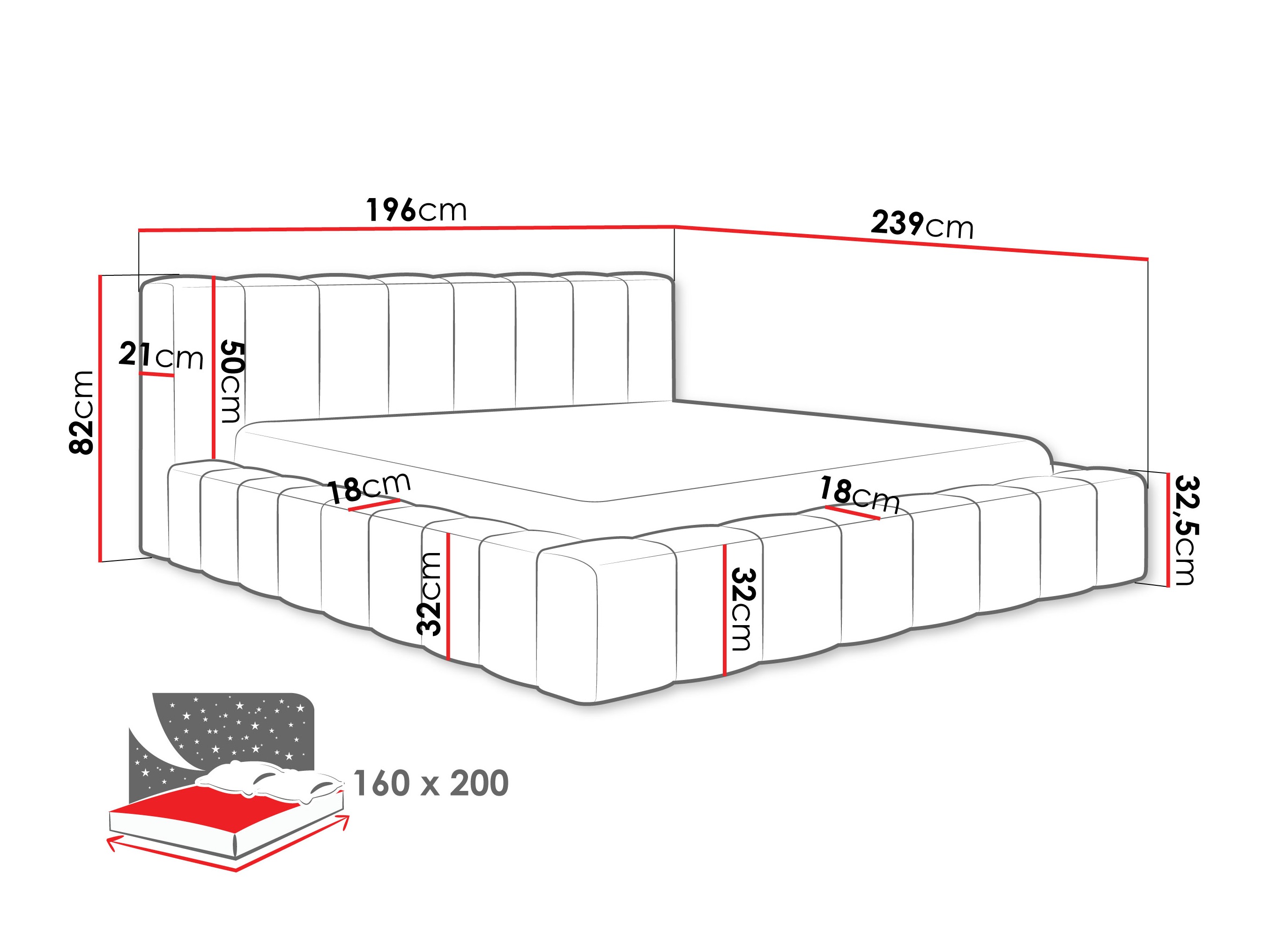 Postelja Hesperia 125 (Paros 02)