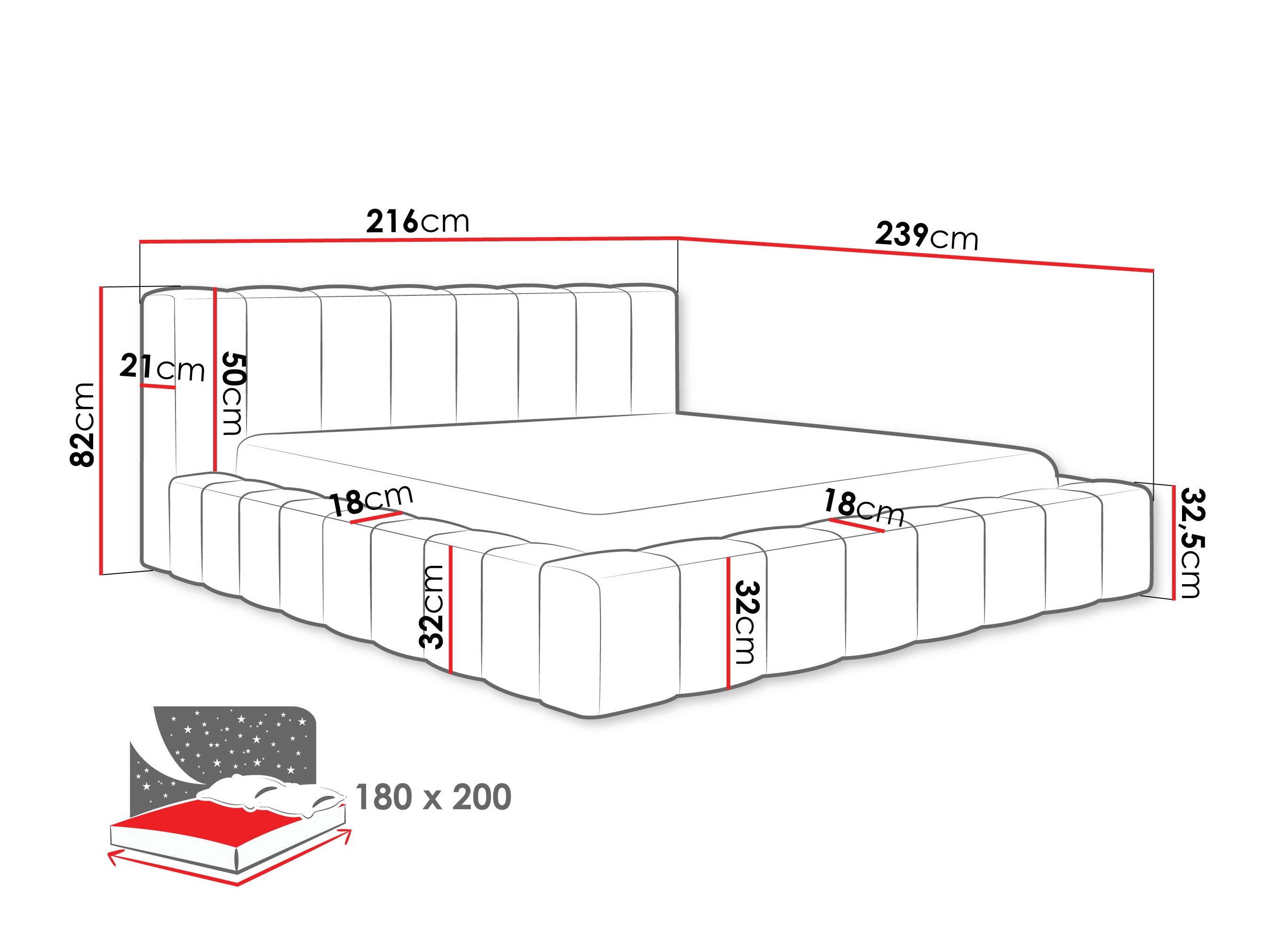 Postelja Hesperia 125 (Paros 02)
