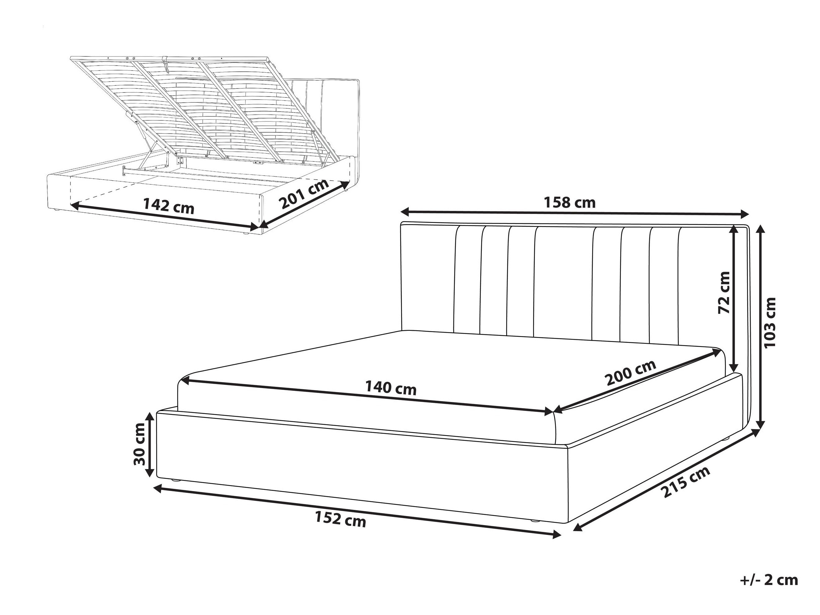 Postelja Berwyn 3198 (Svetlo bež)