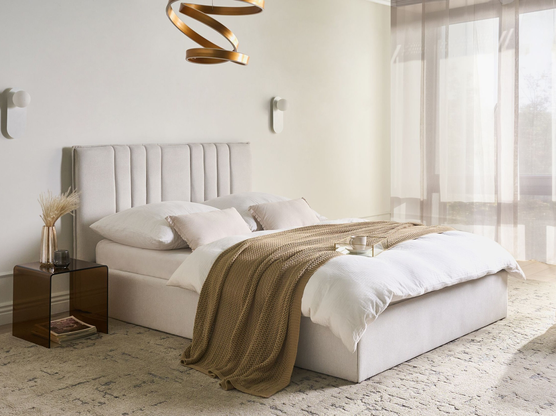 Postelja Berwyn 3198 (Svetlo bež)