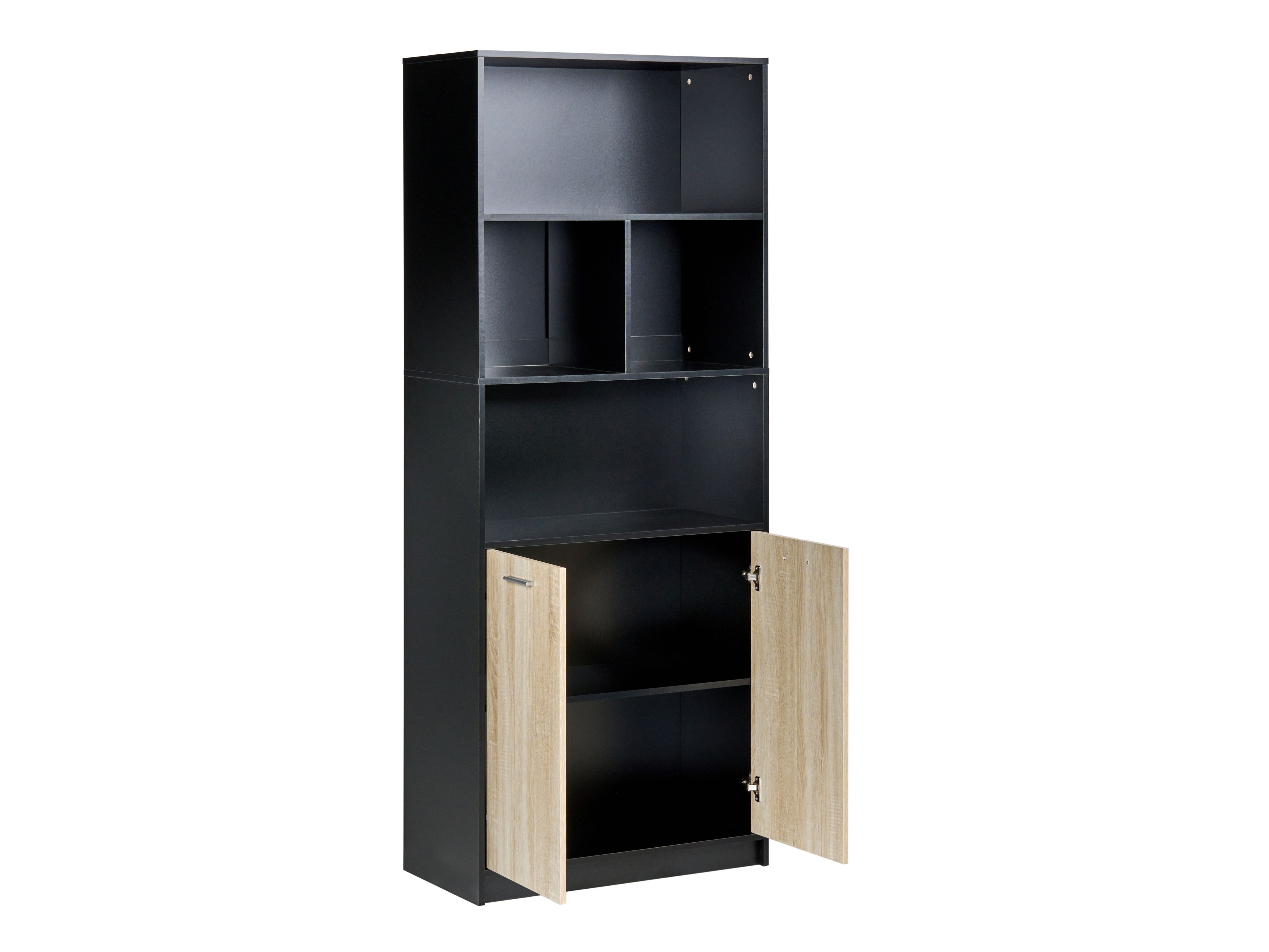 Regal Catferu 106 (Črna + Svetlo rjava)