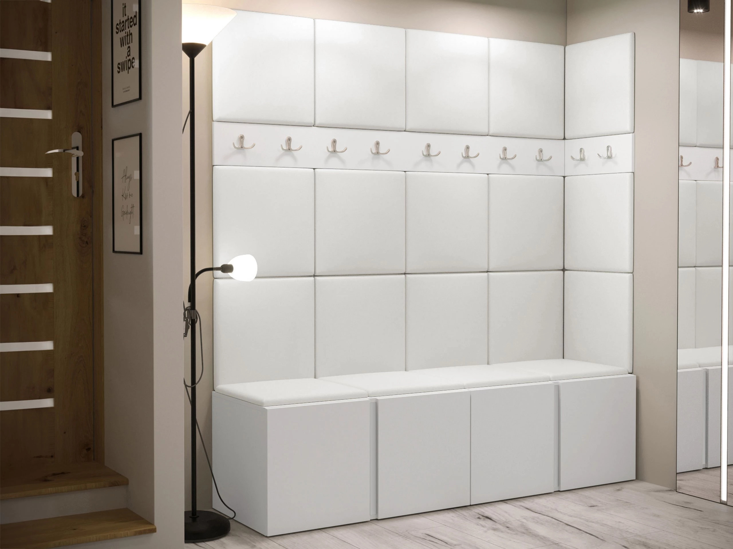 Komplet za predsobo Hartford 265 (Bela)