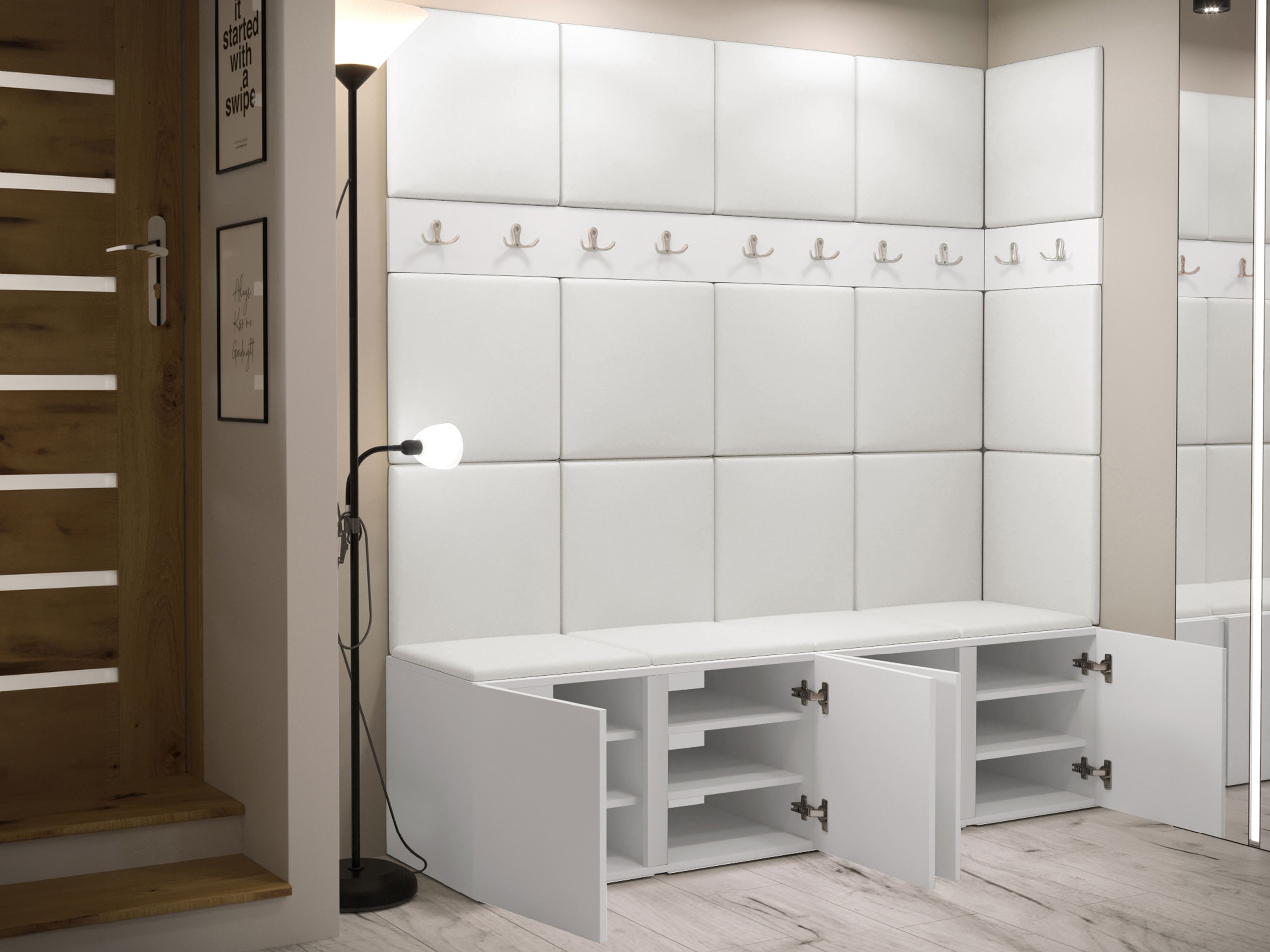 Komplet za predsobo Hartford 265 (Bela)