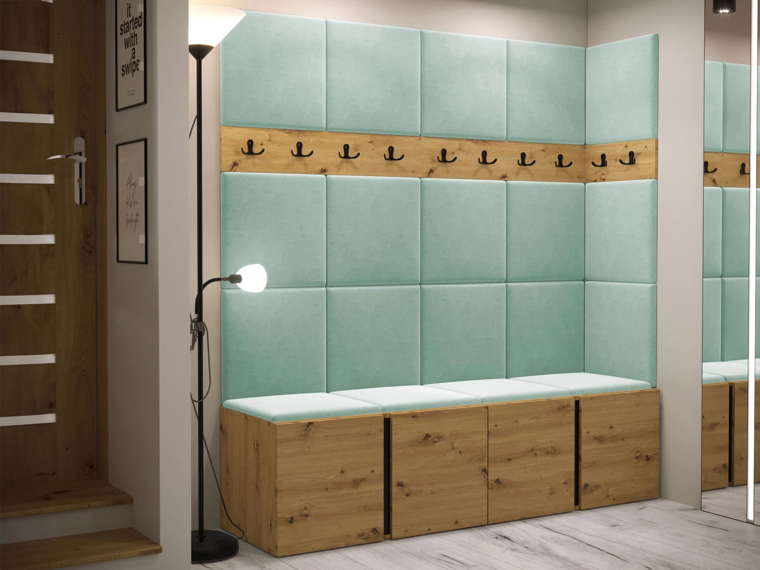 Komplet za predsobo Pinis II (Artisan hrast)