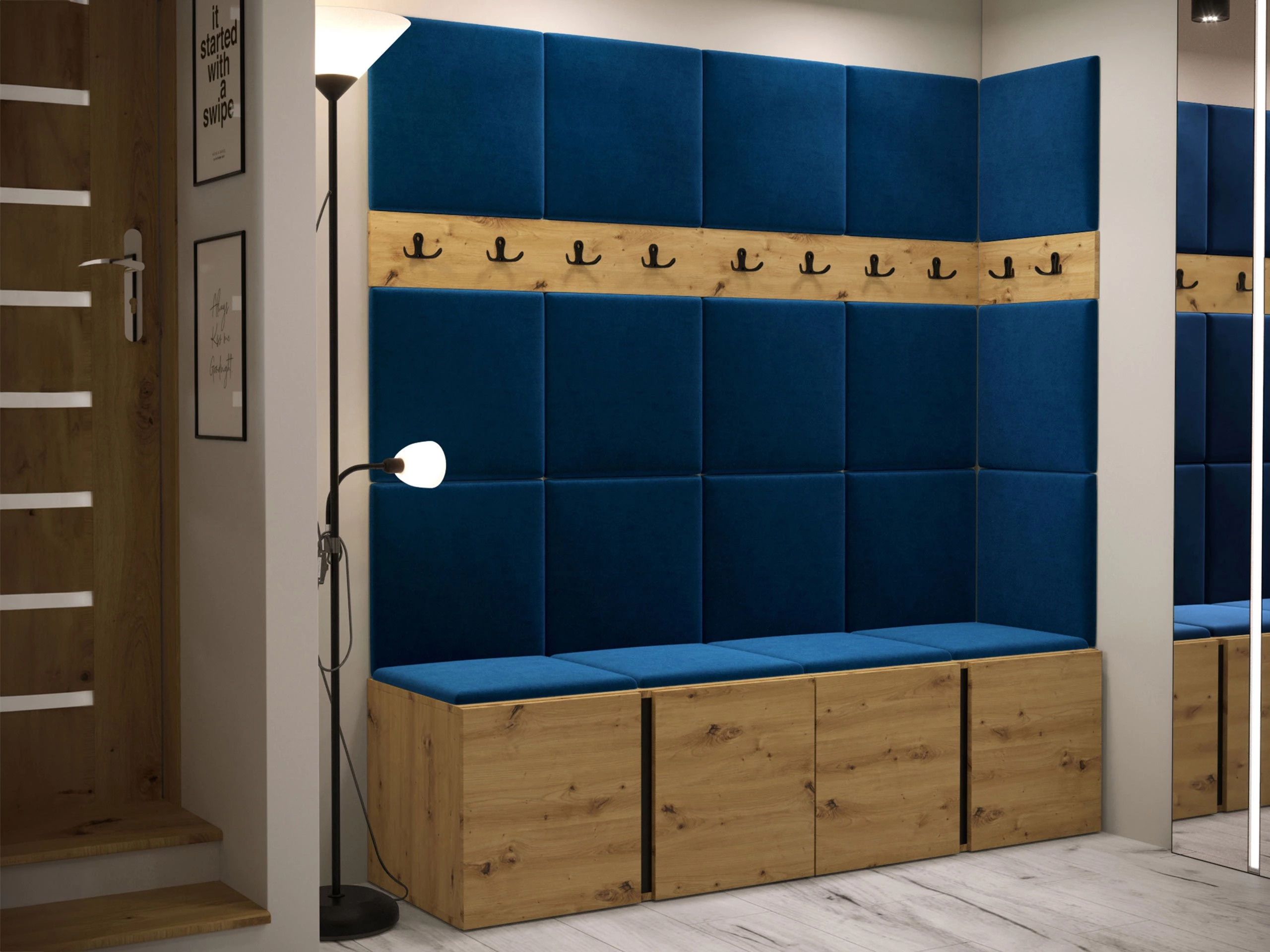 Komplet za predsobo Pinis II (Artisan hrast)