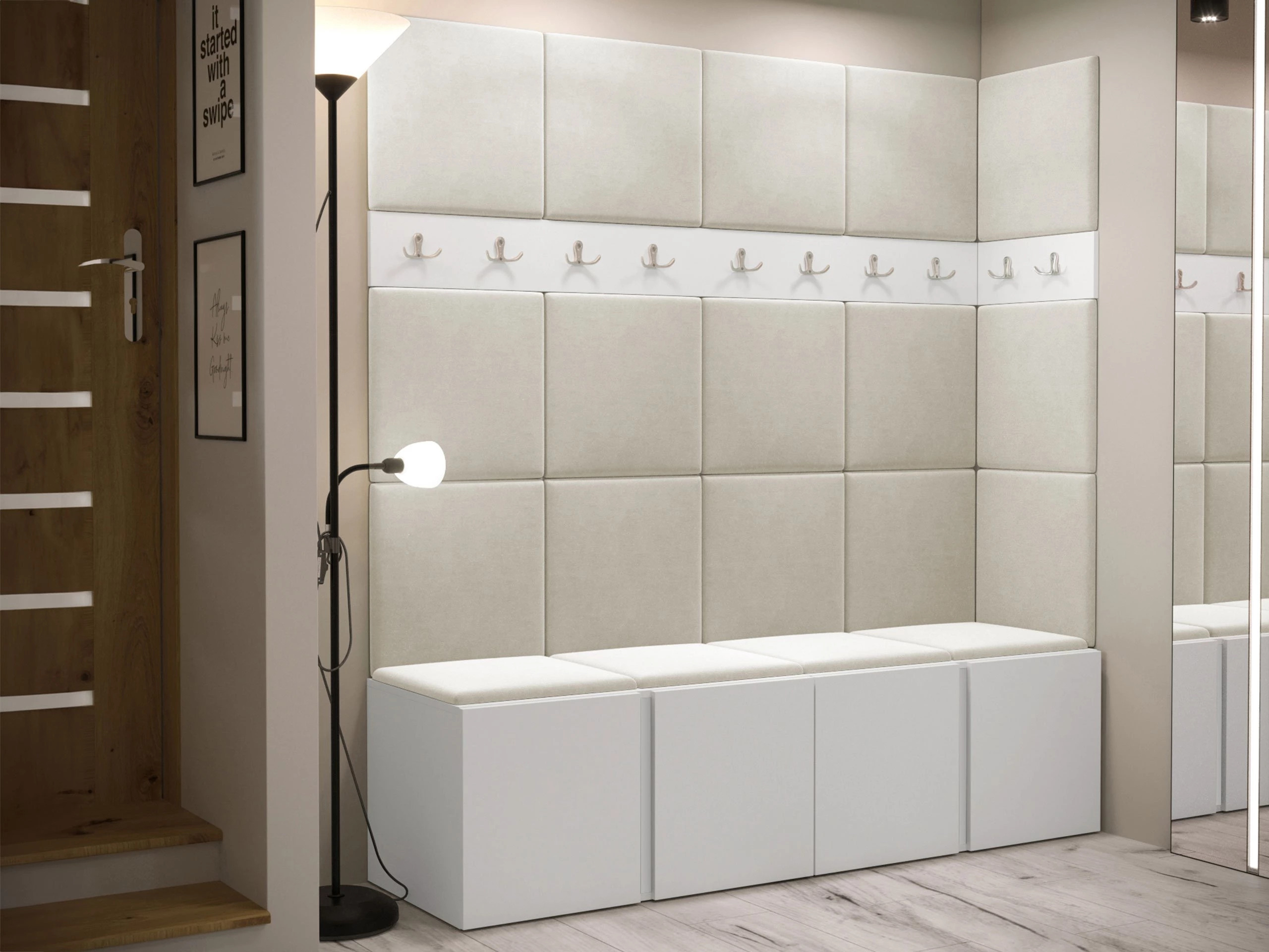 Komplet za predsobo Pinis II (Bela)