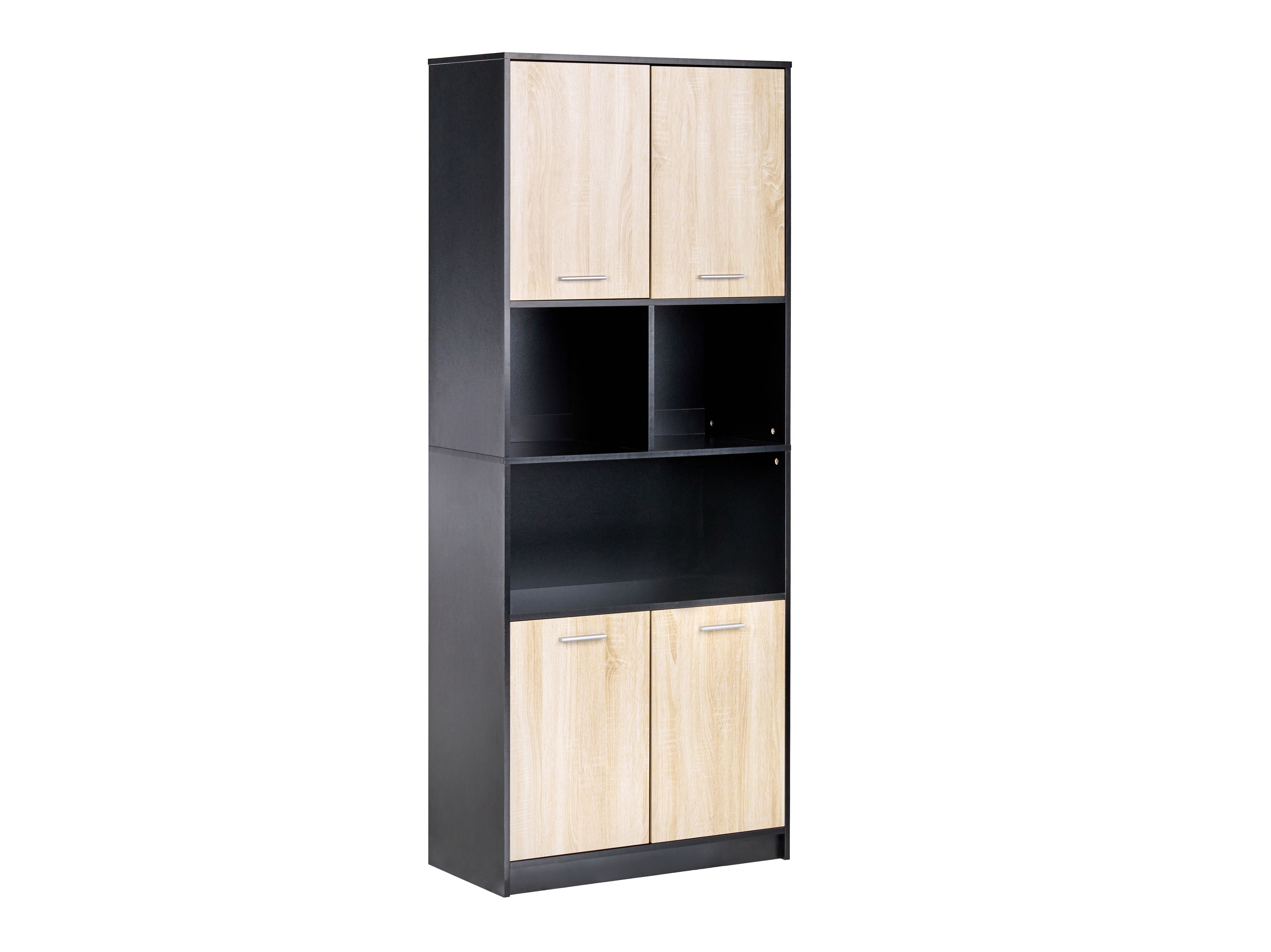 Regal Catferu 111 (Črna + Svetel les)