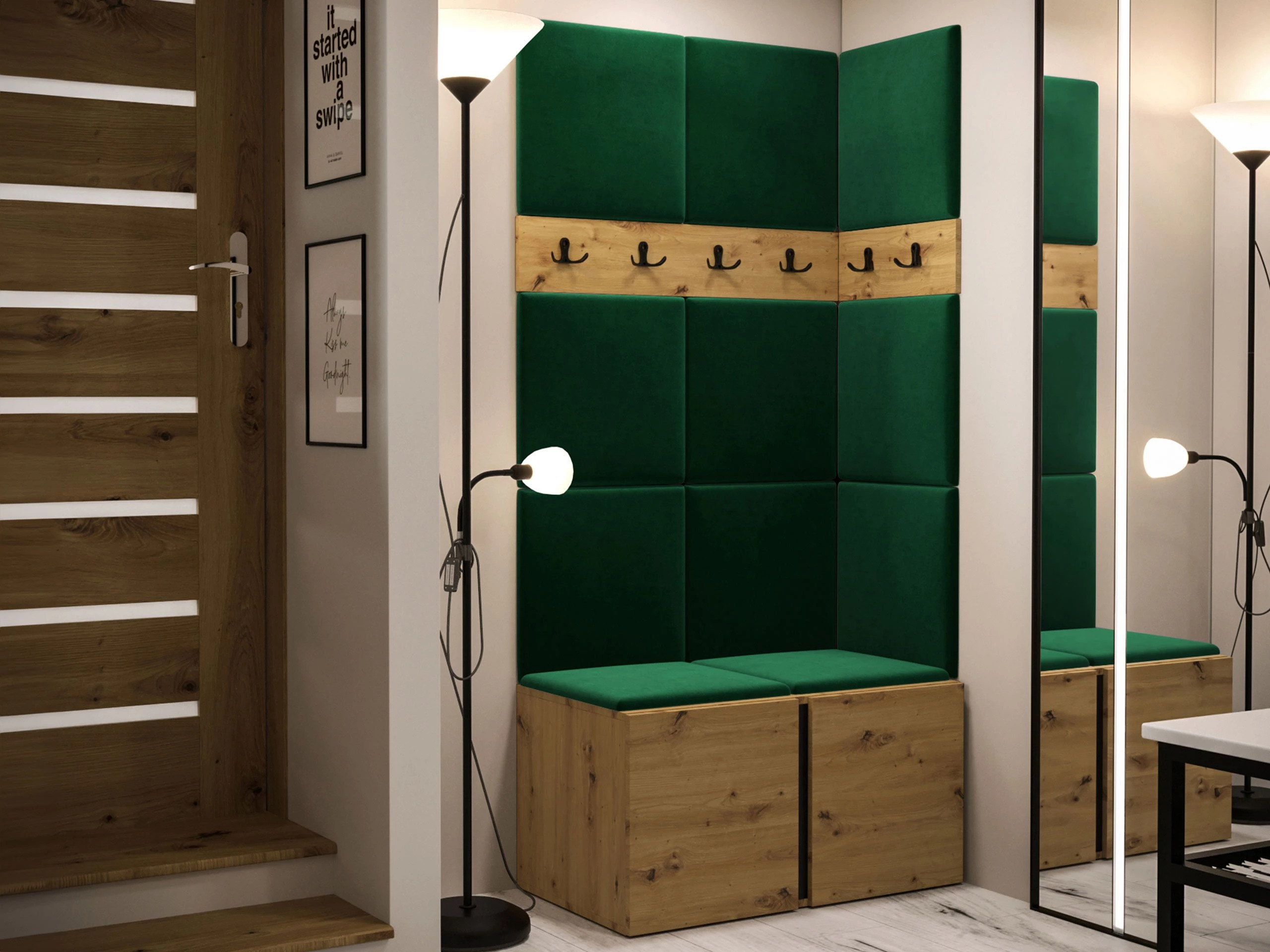 Komplet za predsobo Pinis I (Artisan hrast)