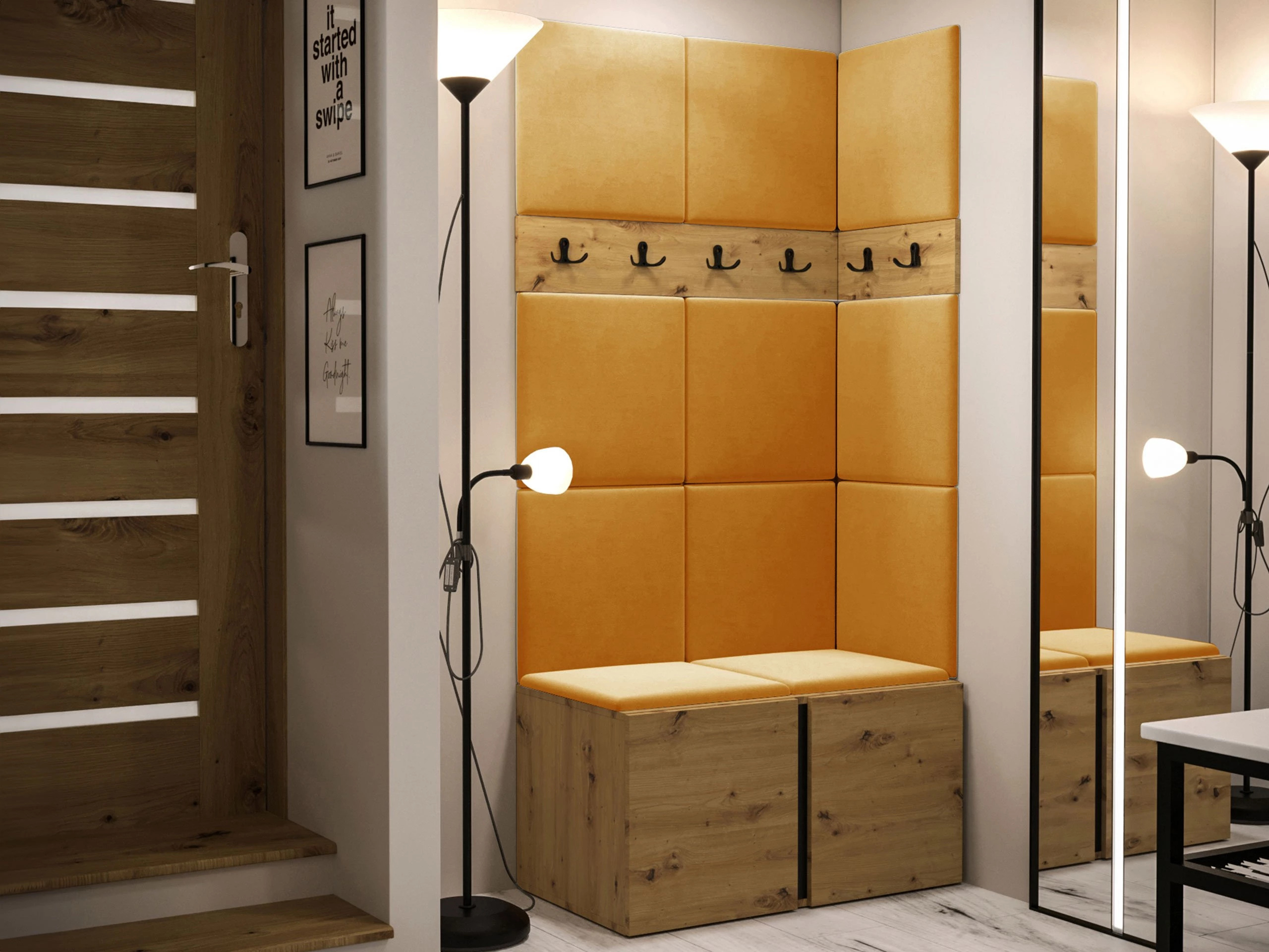 Komplet za predsobo Pinis I (Artisan hrast)