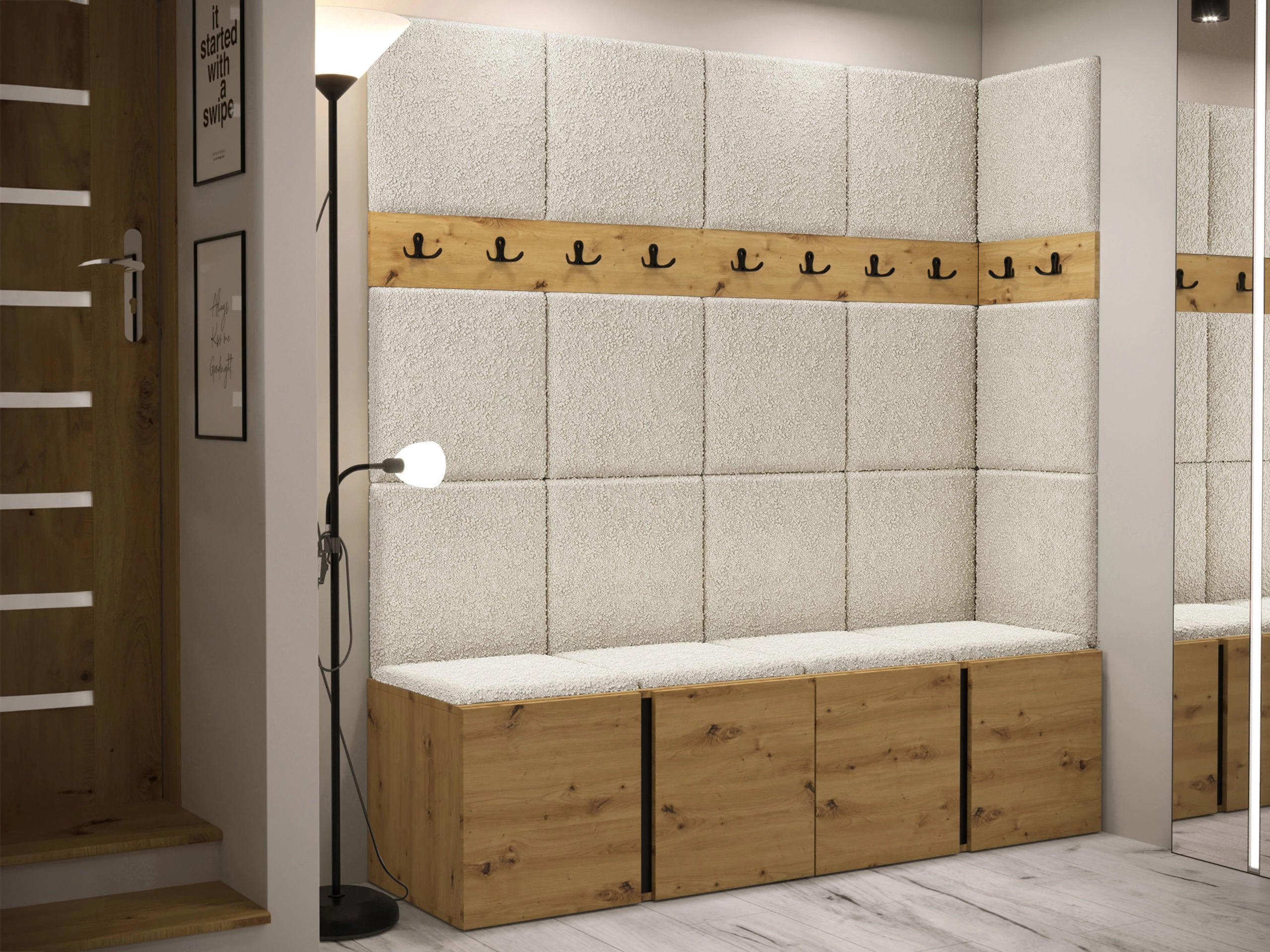 Komplet za predsobo Pinis II (Artisan hrast)