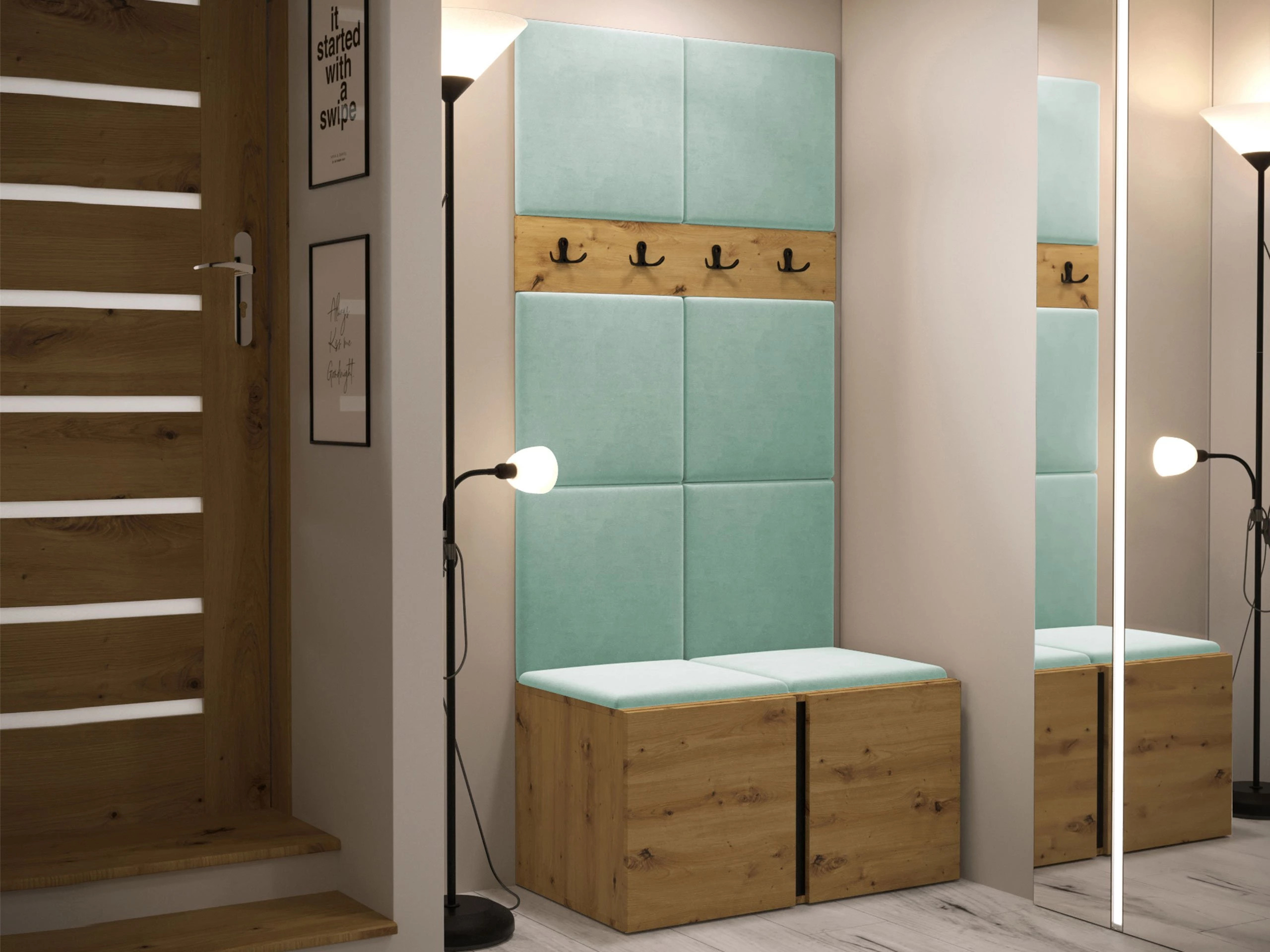 Komplet za predsobo Pinis IV (Artisan hrast)