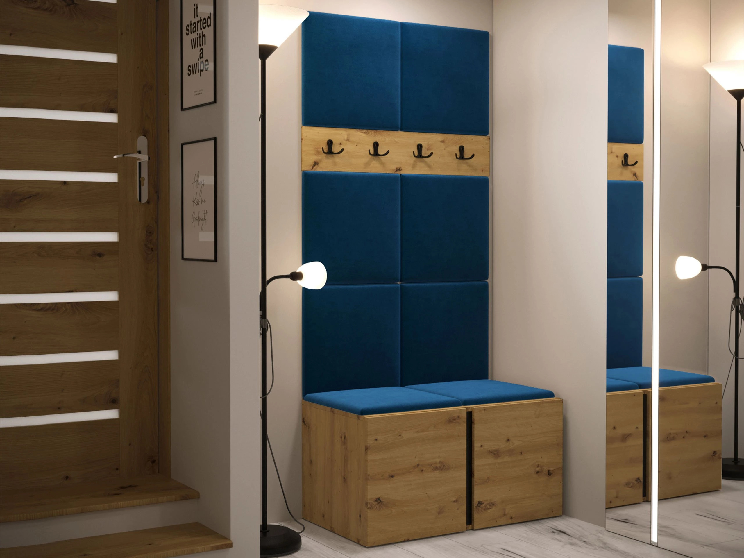Komplet za predsobo Pinis IV (Artisan hrast)
